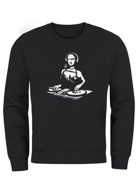 Neverless Sweatshirt Sweatshirt Herren Bedruckt Mona Lisa Techno Festival D günstig online kaufen