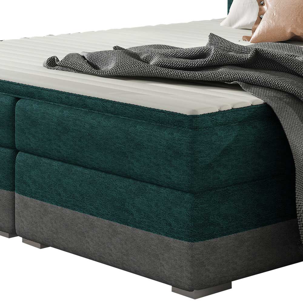 Boxspringbett Polsterbett aus Webstoff mit Bettkasten günstig online kaufen