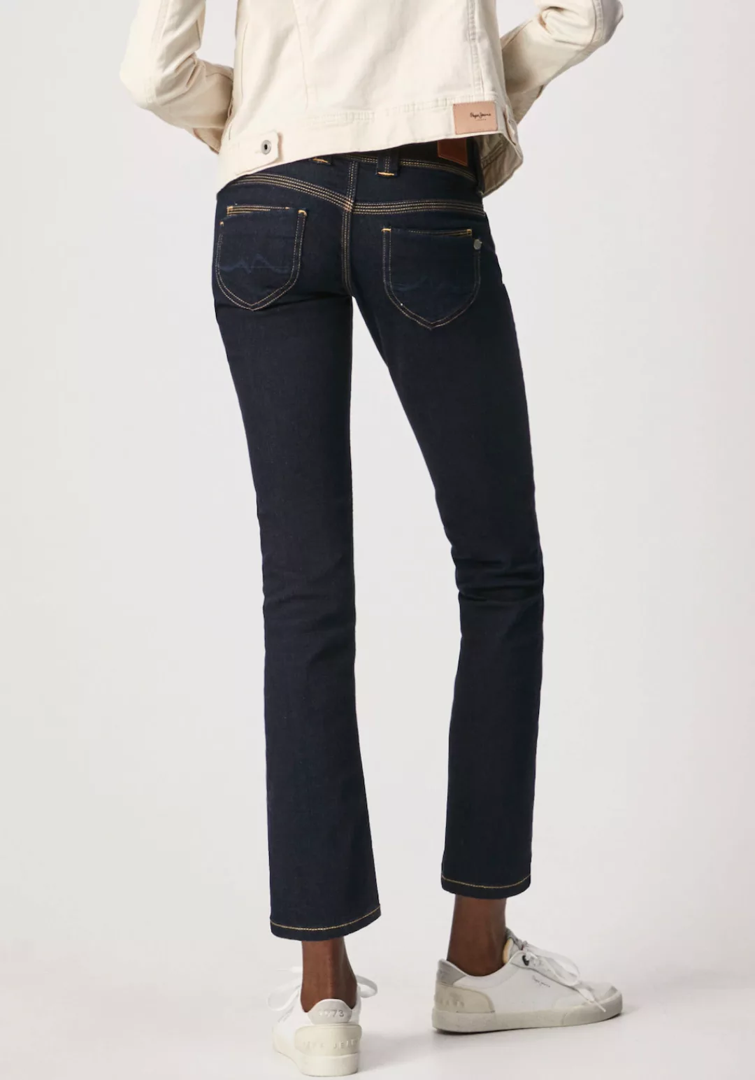 Pepe Jeans Damen Jeans Venus - Regular Fit - Blau - Blue Black Wiser günstig online kaufen