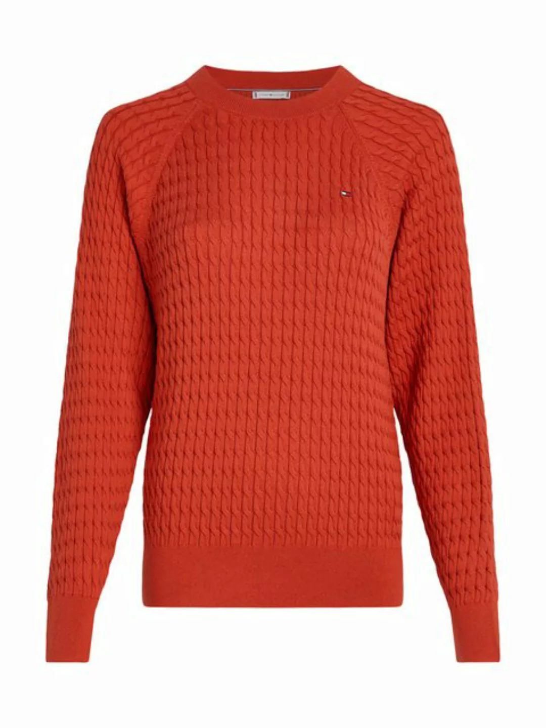 Tommy Hilfiger Rundhalspullover CO CABLE C-NK SWEATER mit Zopfmuster günstig online kaufen