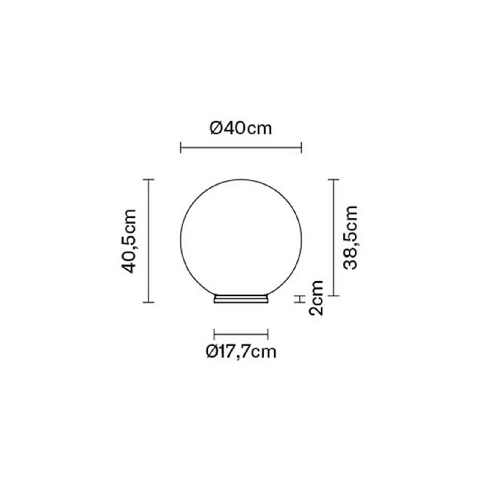 Fabbian Lumi Sfera Tischleuchte, liegend, Ø 40 cm günstig online kaufen