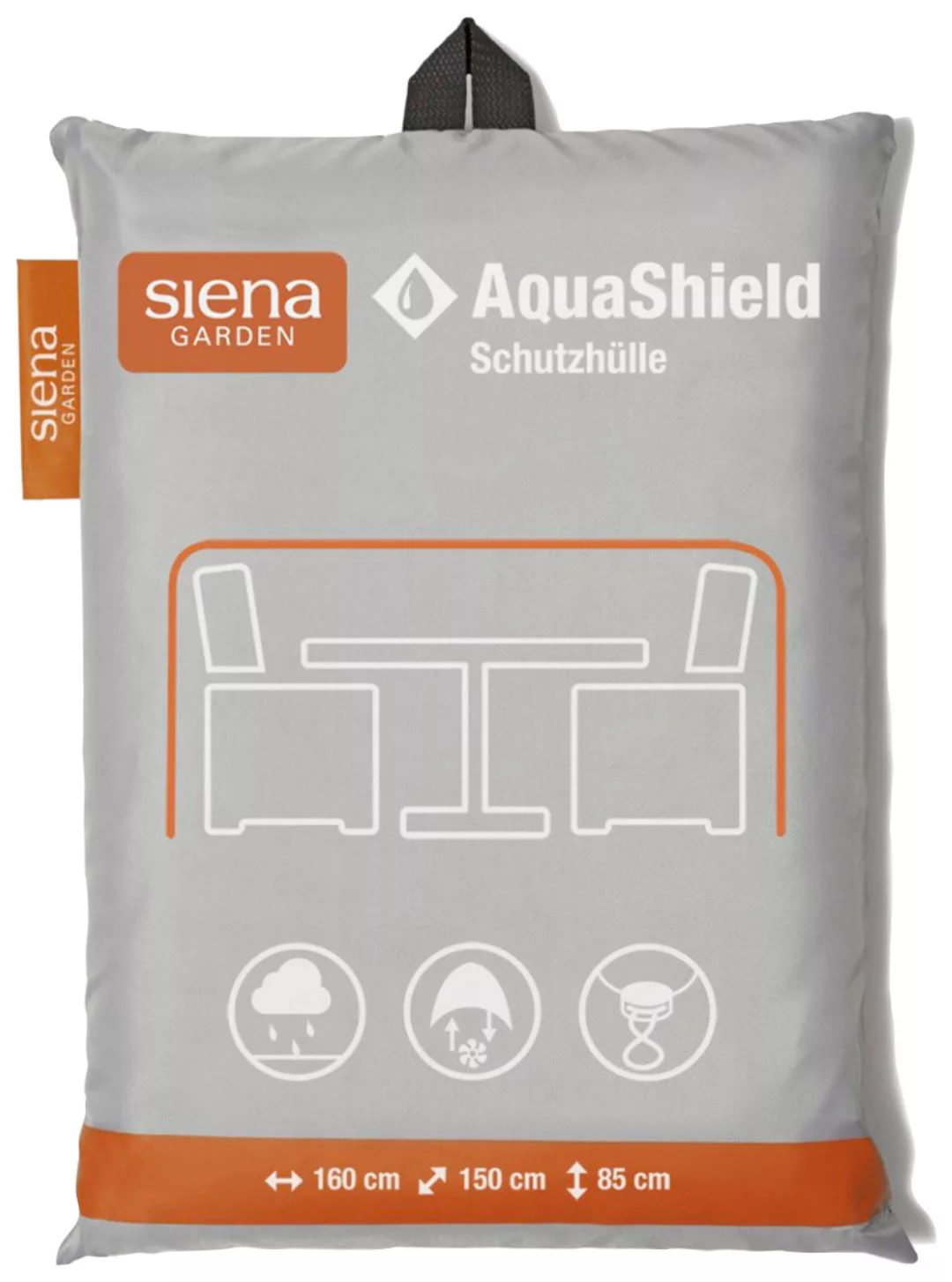 Siena Garden Schutzhülle Sitzgruppe AquaShield Hellgrau 160 cm x 150 cm x 8 günstig online kaufen