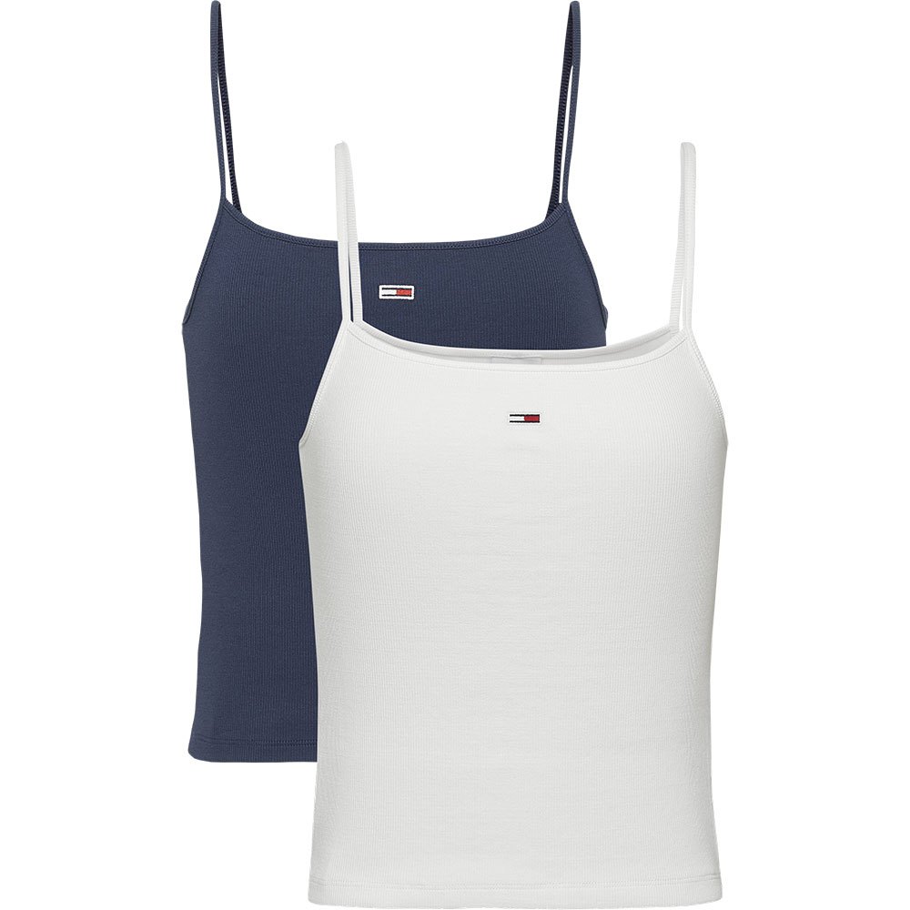 Tommy Jeans Essential Strap Kurzärmeliges T-shirt 2 Paare XS Twilight Navy günstig online kaufen
