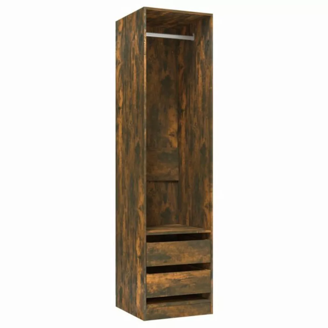 vidaXL Kleiderschrank Kleiderschrank mit Schubladen Räuchereiche 50x50x200 günstig online kaufen