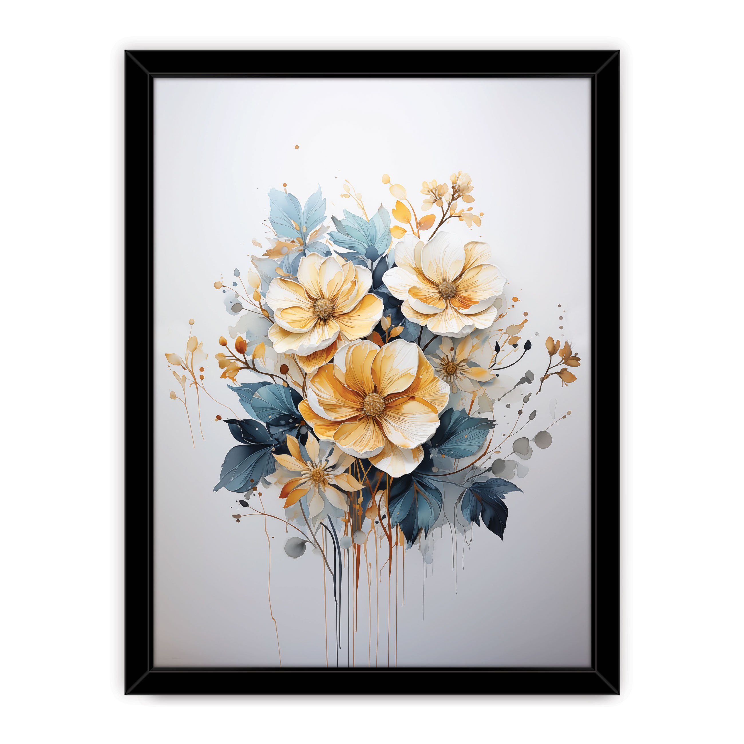 Wallarena Poster Blumen Vintage Wohnzimmer Schlafzimmer günstig online kaufen