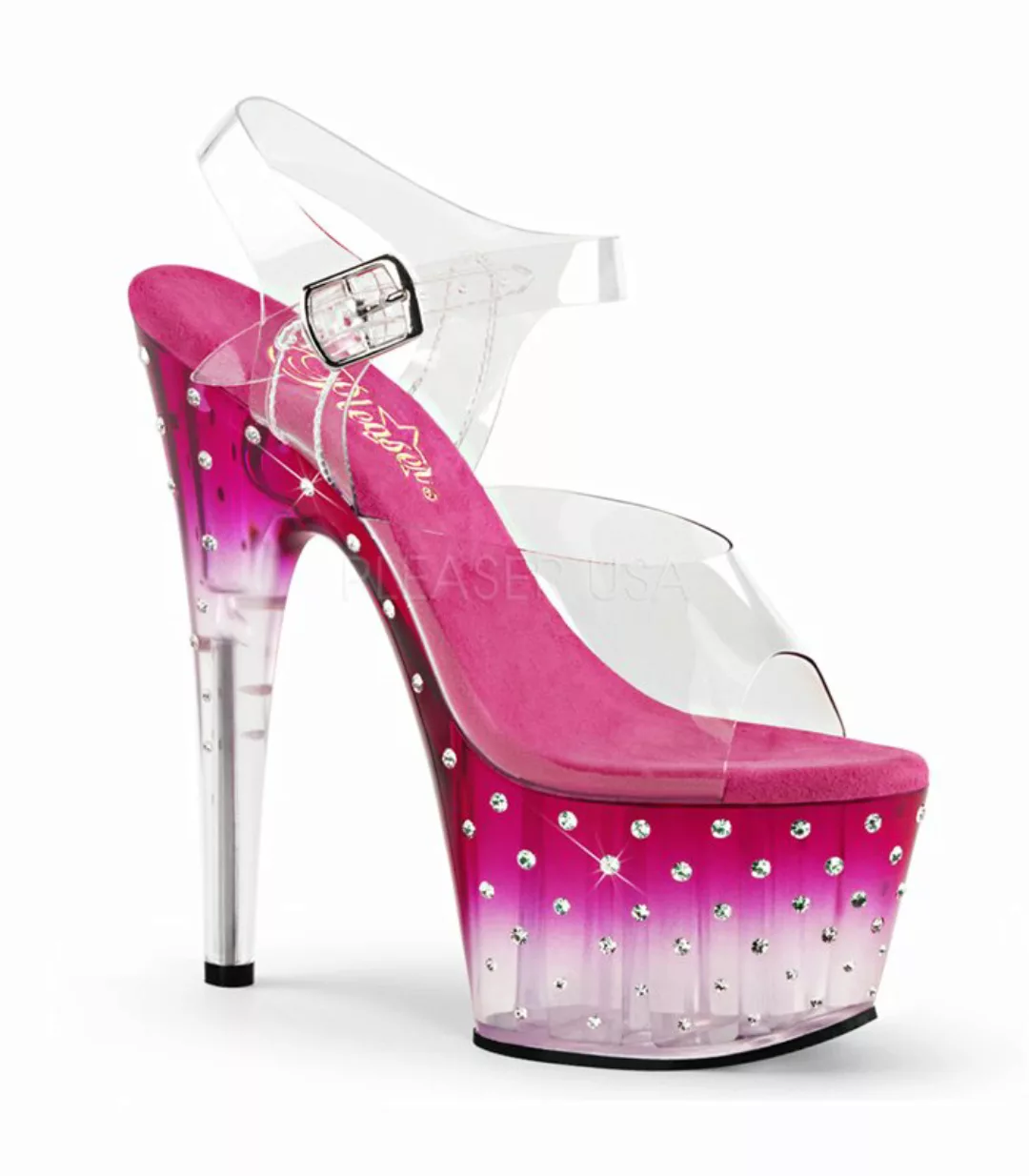 Plateau Sandalette STARDUST-708T - Hot Pink (Schuhgröße: EUR 39) günstig online kaufen