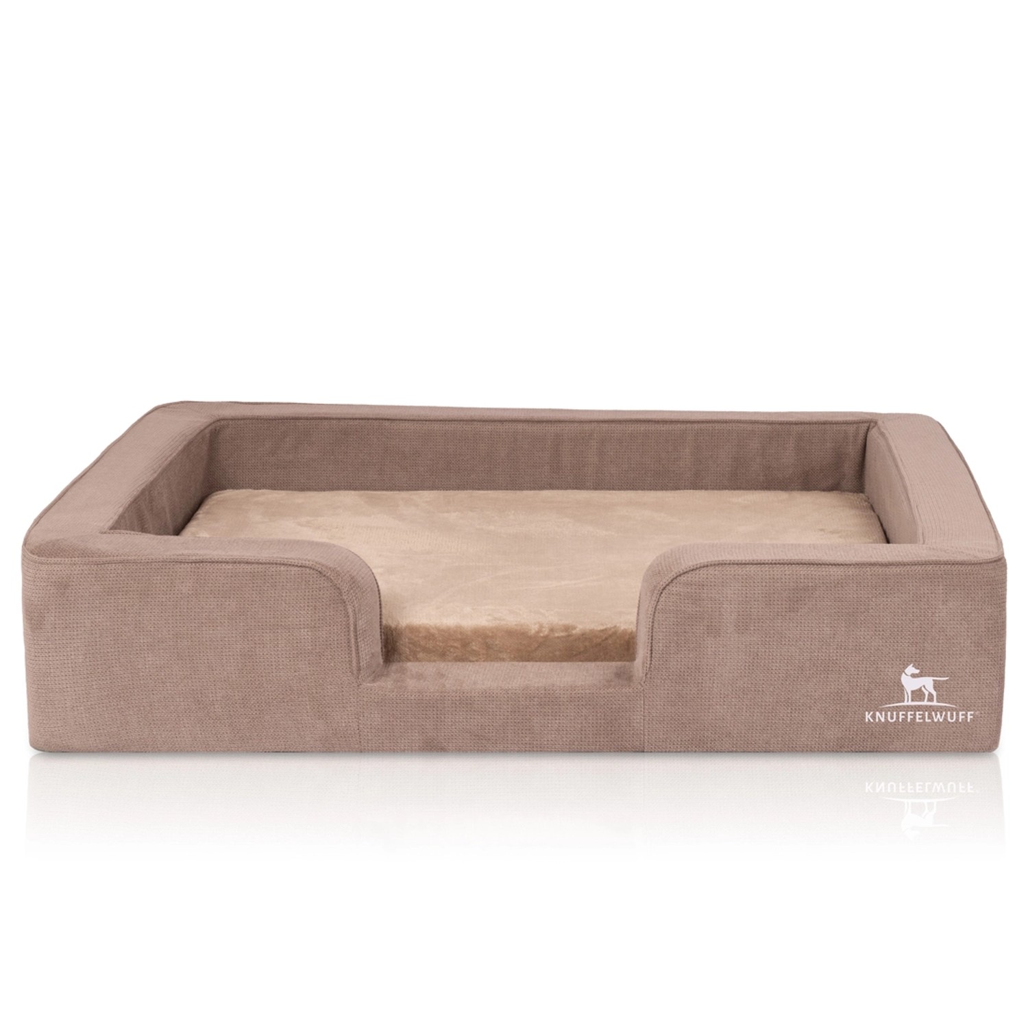 Knuffelwuff Hundebett Bellamy Orthopädisch Velours 100 x 80cm Braun günstig online kaufen