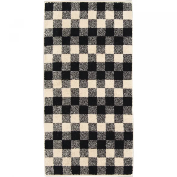 Cawö Handtücher Natural Karo 6217 - Farbe: natur-schwarz - 39 - Handtuch 50 günstig online kaufen