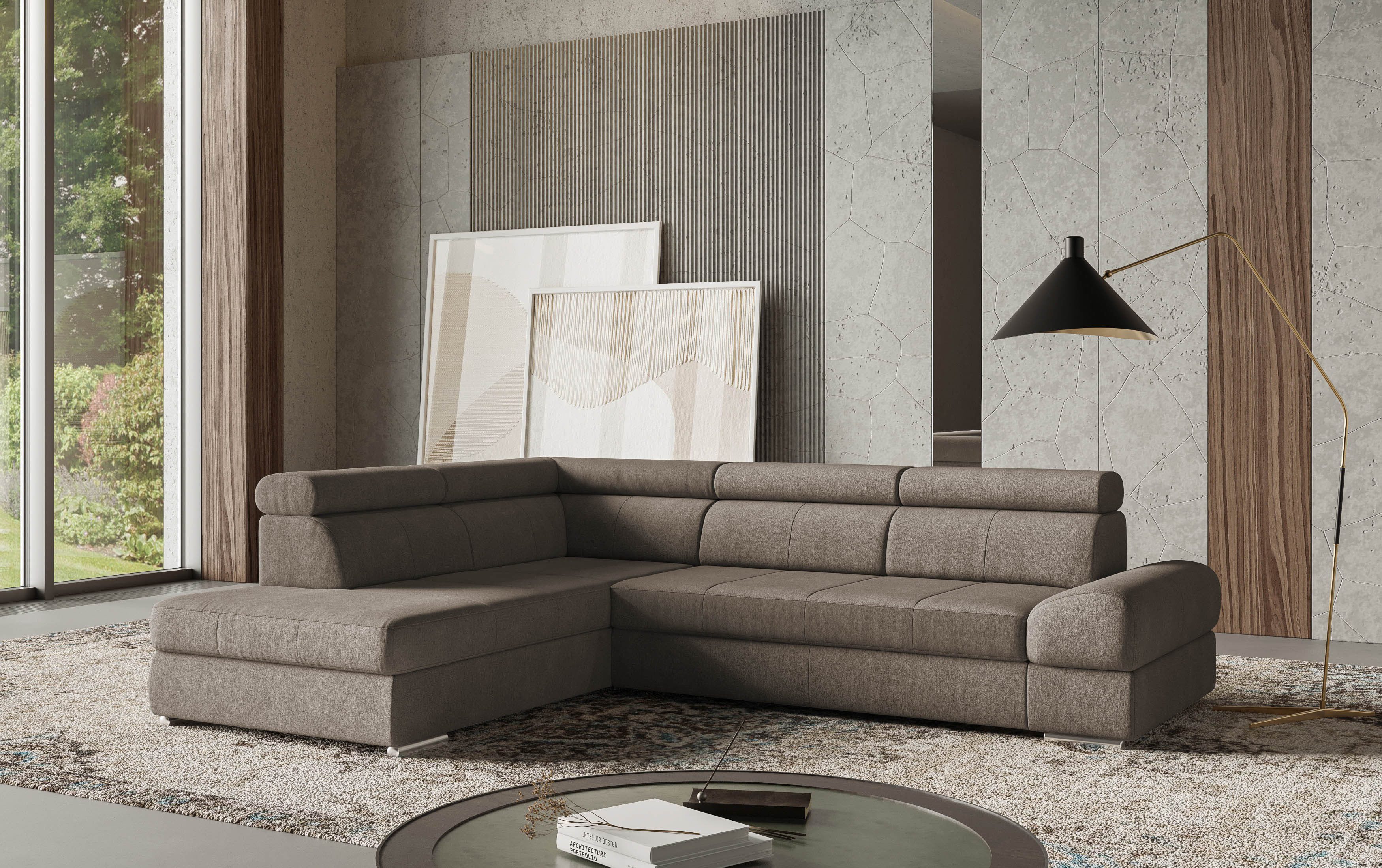 sit&more Ecksofa "Broadway L-Form", mit verstellbaren Kopfteilen, wahlweise günstig online kaufen