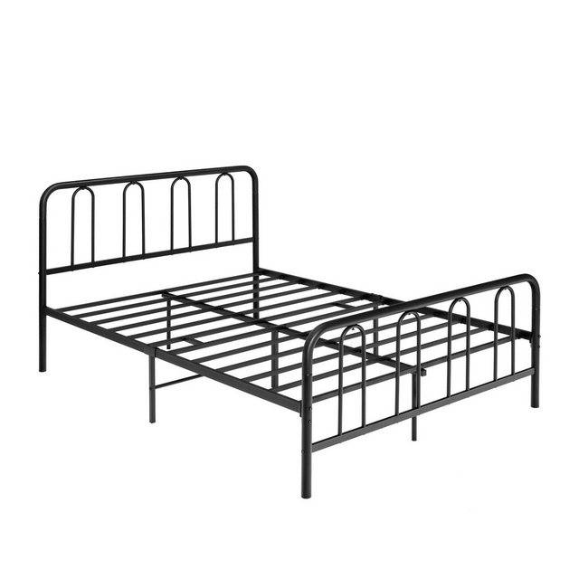 COSTWAY Bettgestell, Metallbett für 190 x 140cm Matratze, mit Lattenrost günstig online kaufen