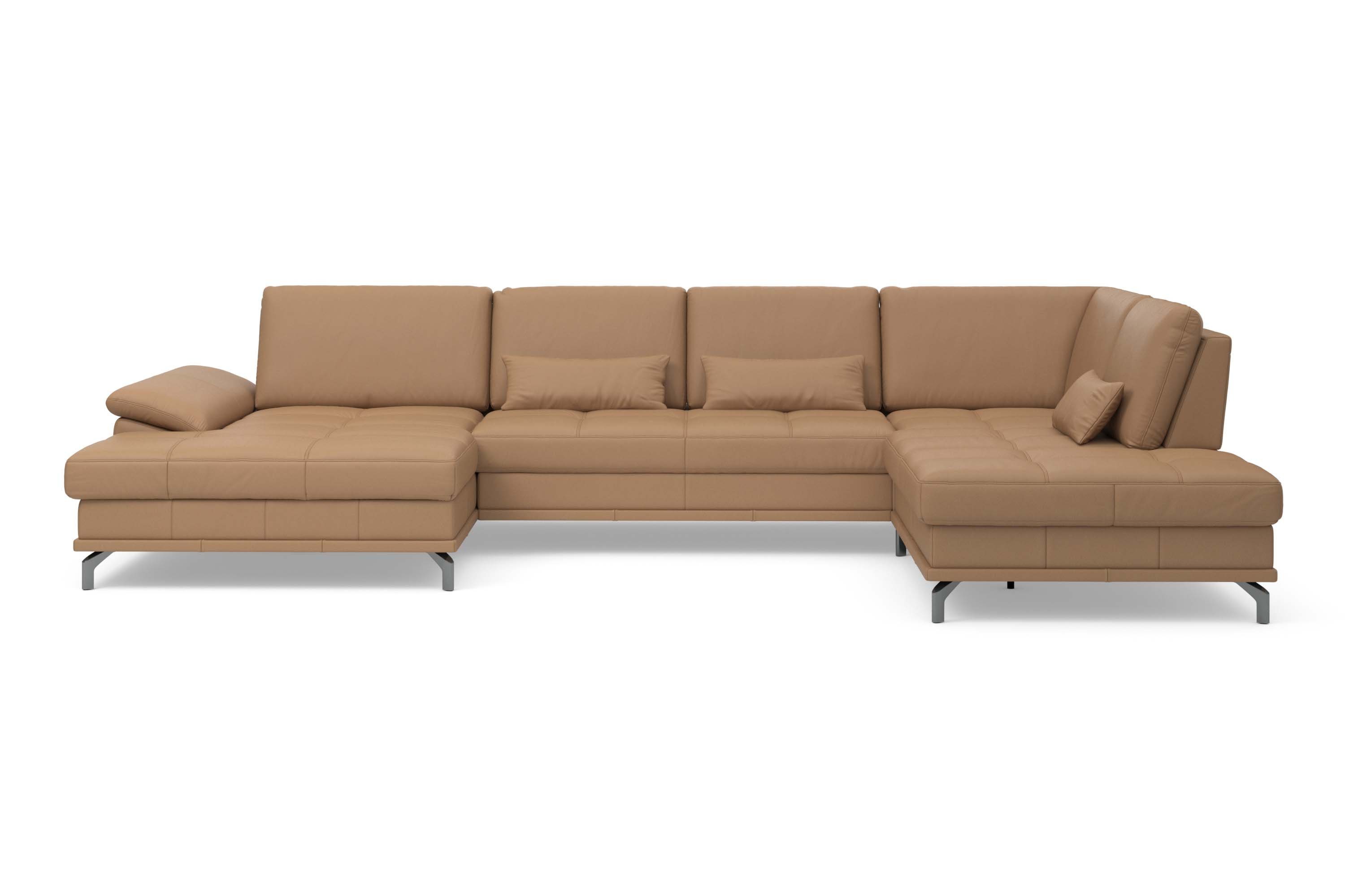 Places of Style Wohnlandschaft "Costello U-Form, mit Sitztiefenverstellung, günstig online kaufen