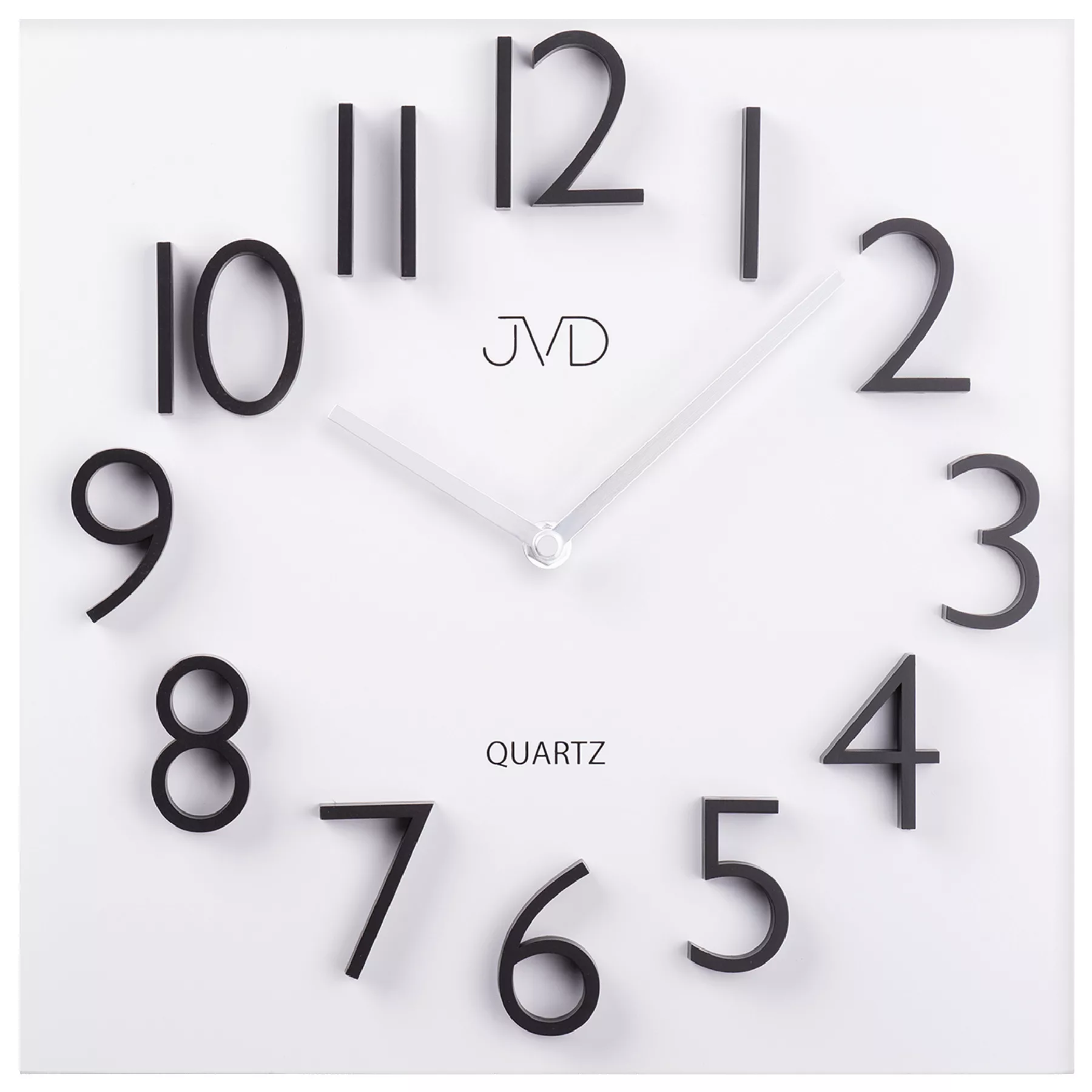 Jvd Hb17 Wanduhr Quarz Analog Metall Weiß Viereckig Modern Magnetzahlen günstig online kaufen