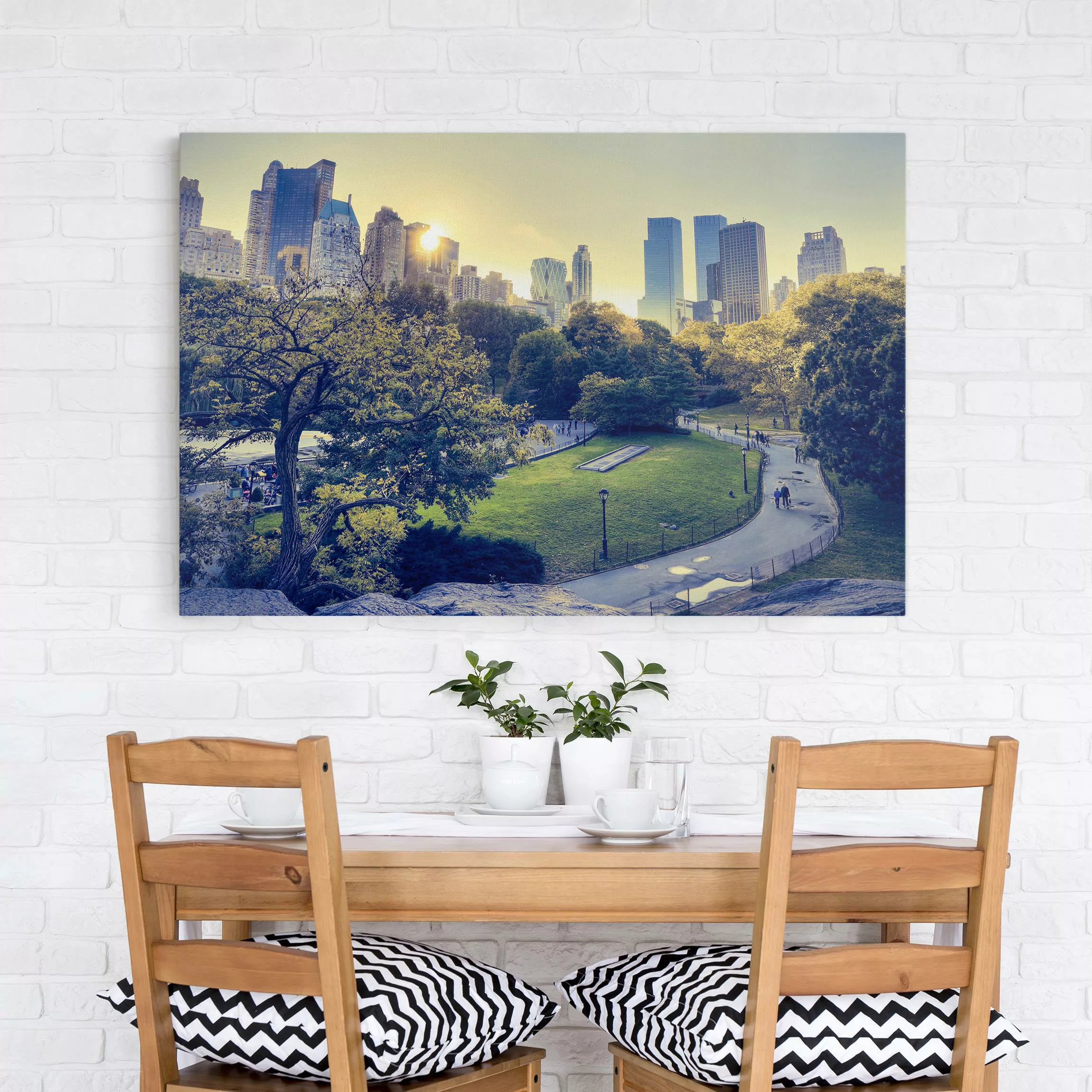 Leinwandbild Architektur & Skyline - Querformat Peaceful Central Park günstig online kaufen