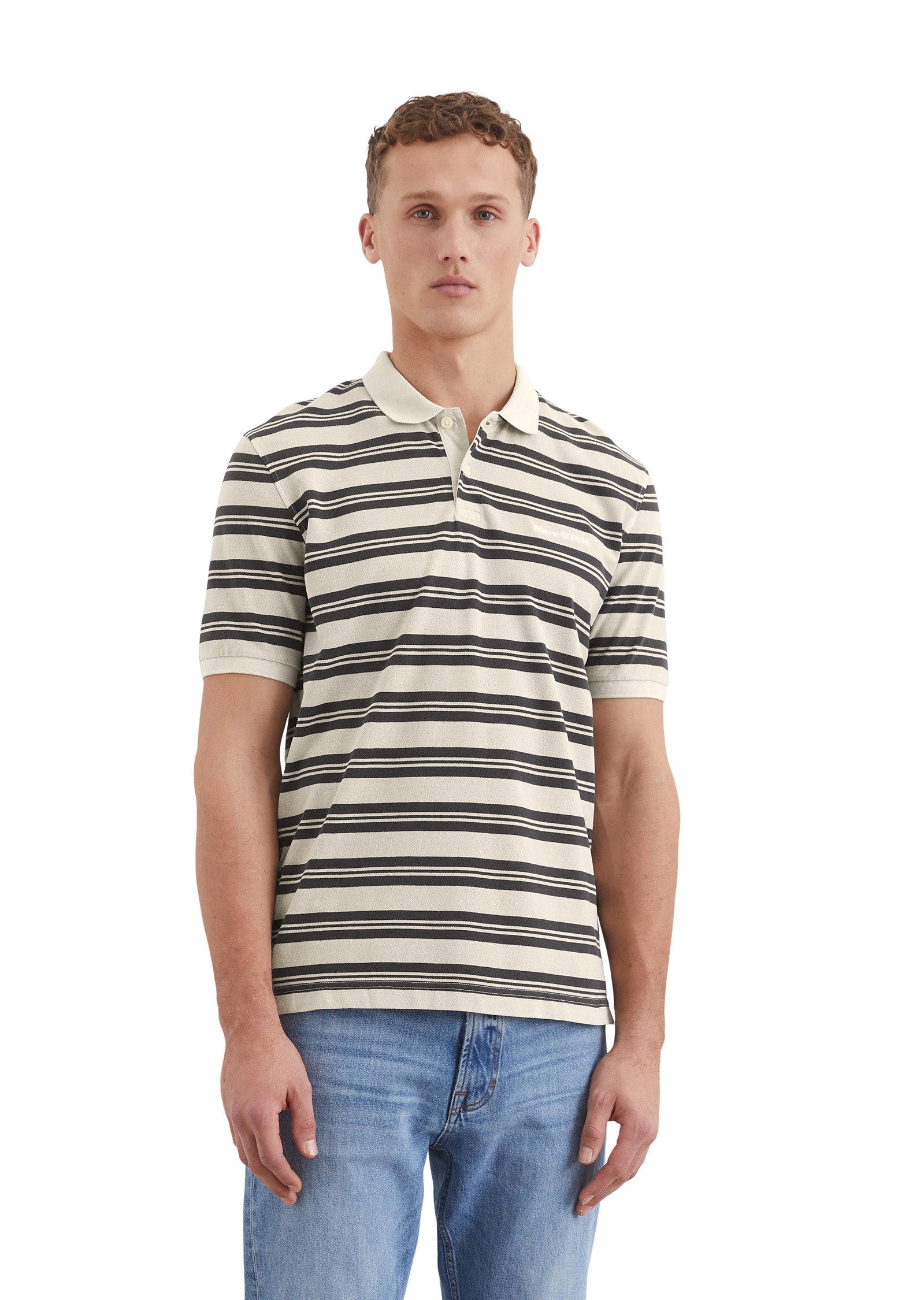 Marc OPolo Poloshirt "aus Bio-Baumwoll-Piqué" günstig online kaufen