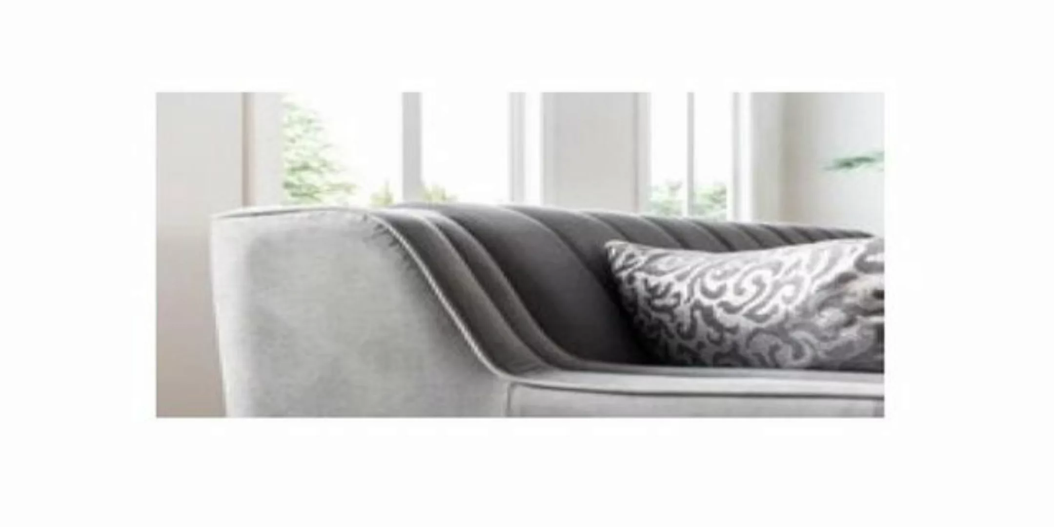 Xlmoebel Sofa Traditionelles Grau Sofa mit 3 Sitzplätzen, elegantes Design, günstig online kaufen