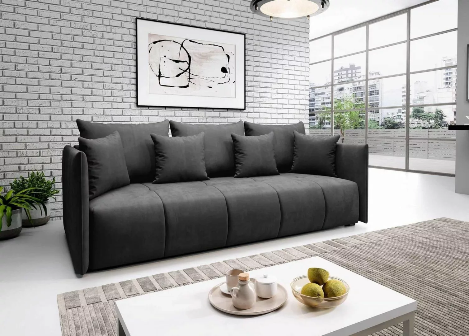 Furnix Schlafsofa ASVIL 3-Sitzer Schlafsofa Couch mit Schlaffunktion Bettka günstig online kaufen