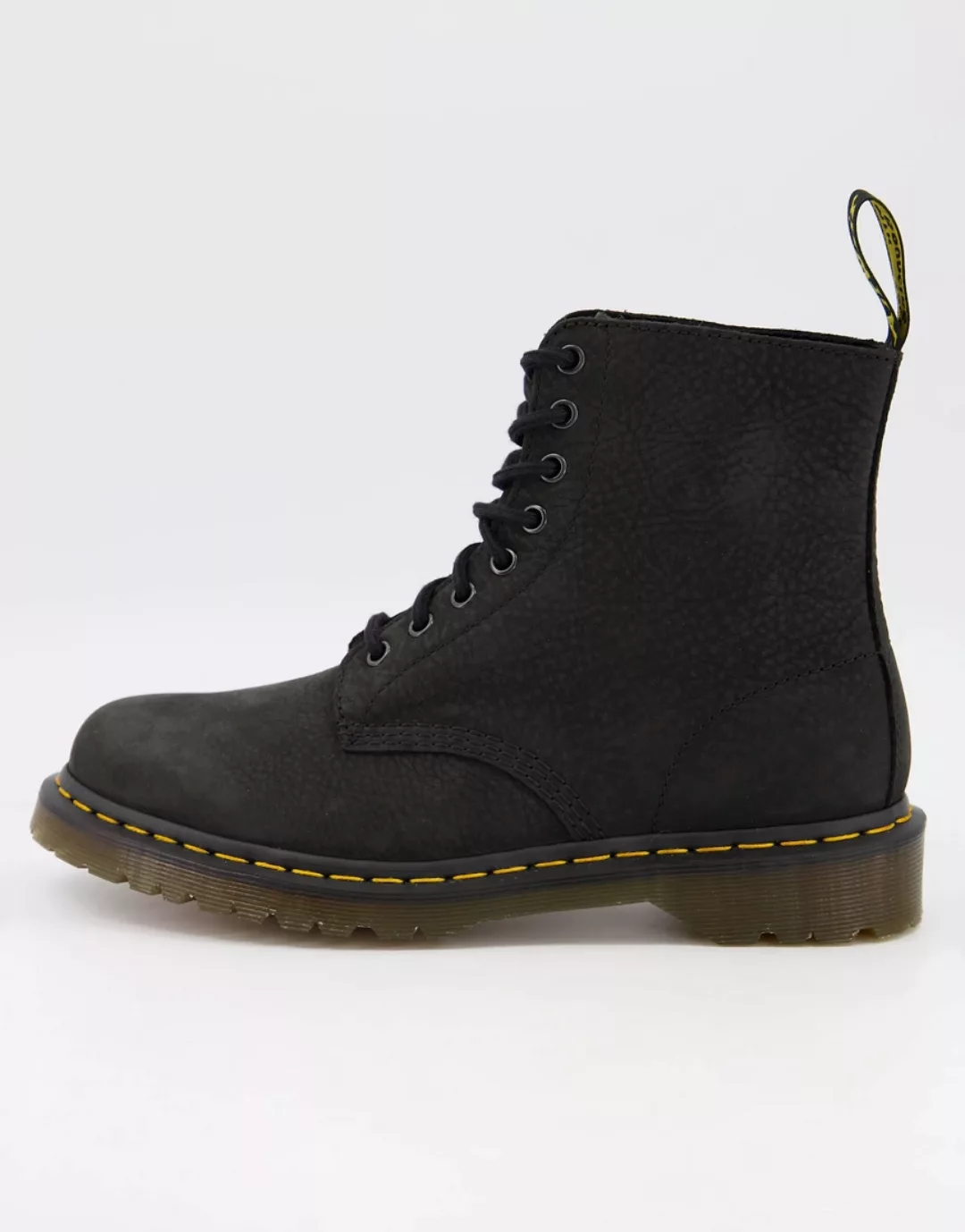 Dr Martens – 1460 – Stiefel in Schwarz aus gewalktem Nubukleder mit 8 Ösen günstig online kaufen