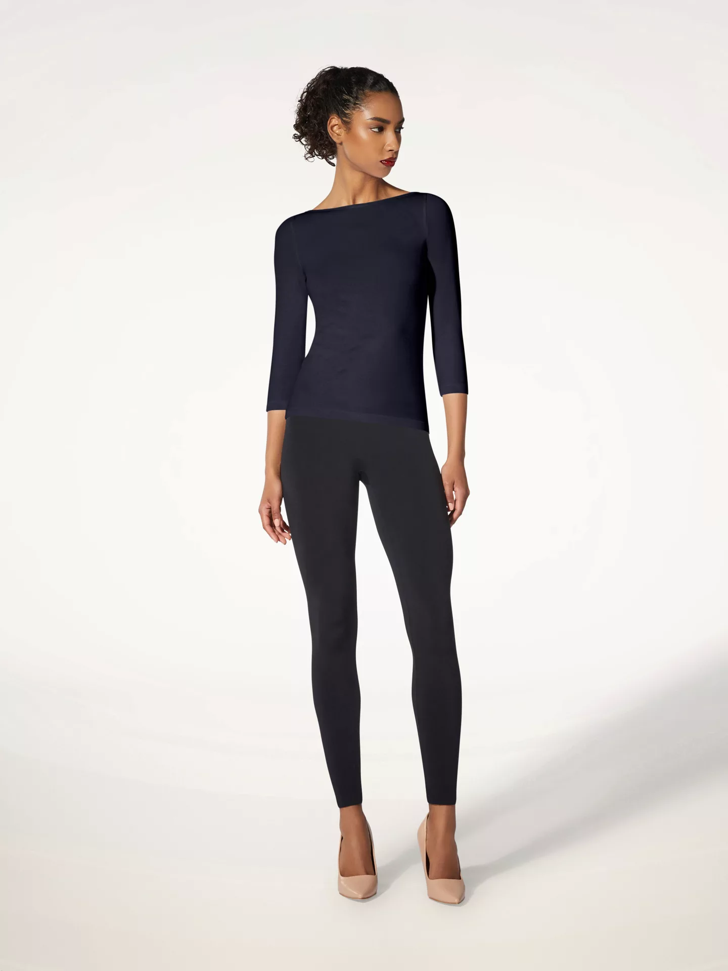 Wolford - Cordoba Top Long Sleeves, Frau, deep night, Größe: M günstig online kaufen