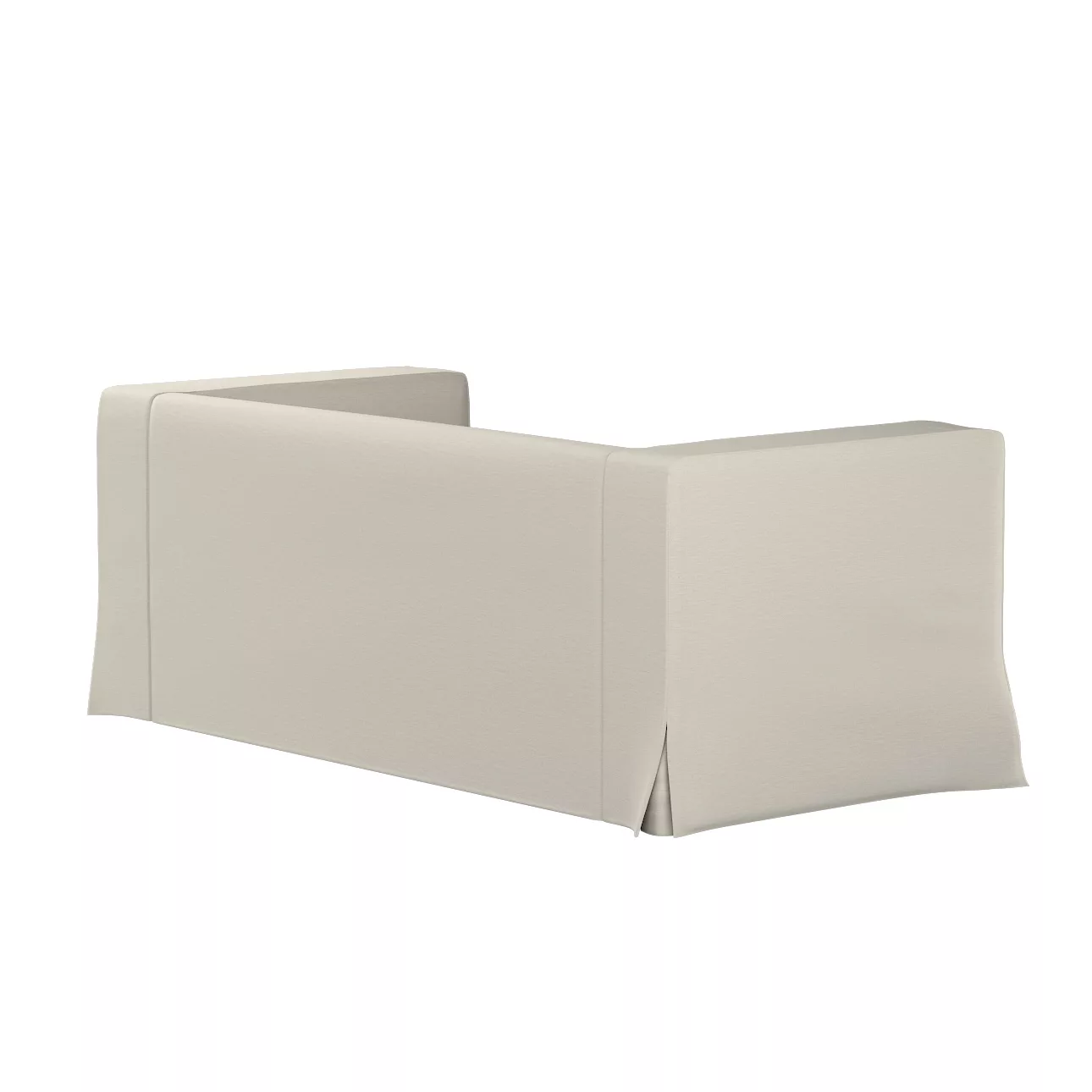 Bezug für Klippan 2-Sitzer Sofa, lang mit Kellerfalte, hellbeige, Klippan 2 günstig online kaufen