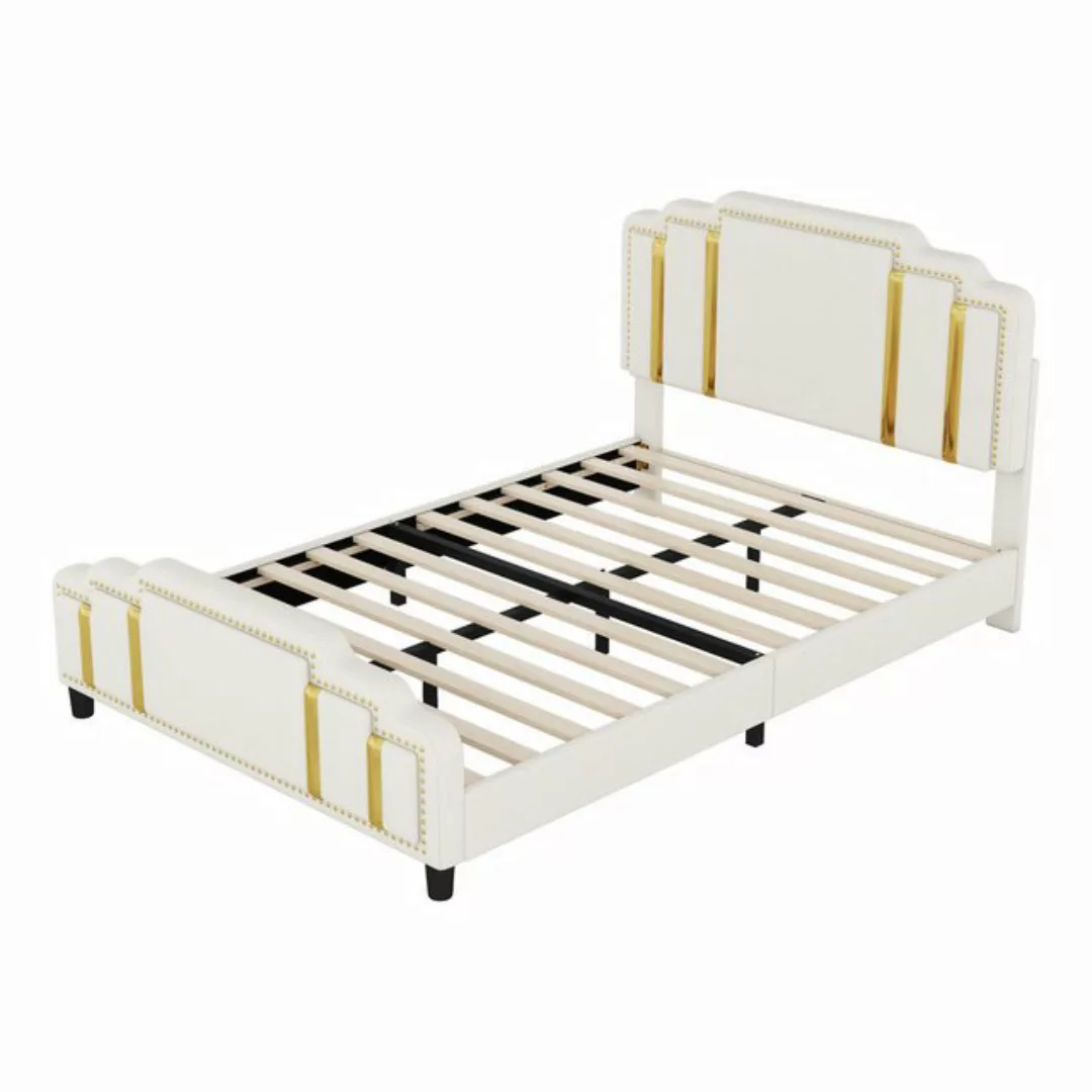 MODFU Polsterbett Doppelbett, Goldstreifen, leichter Luxus-Stil (minimalist günstig online kaufen