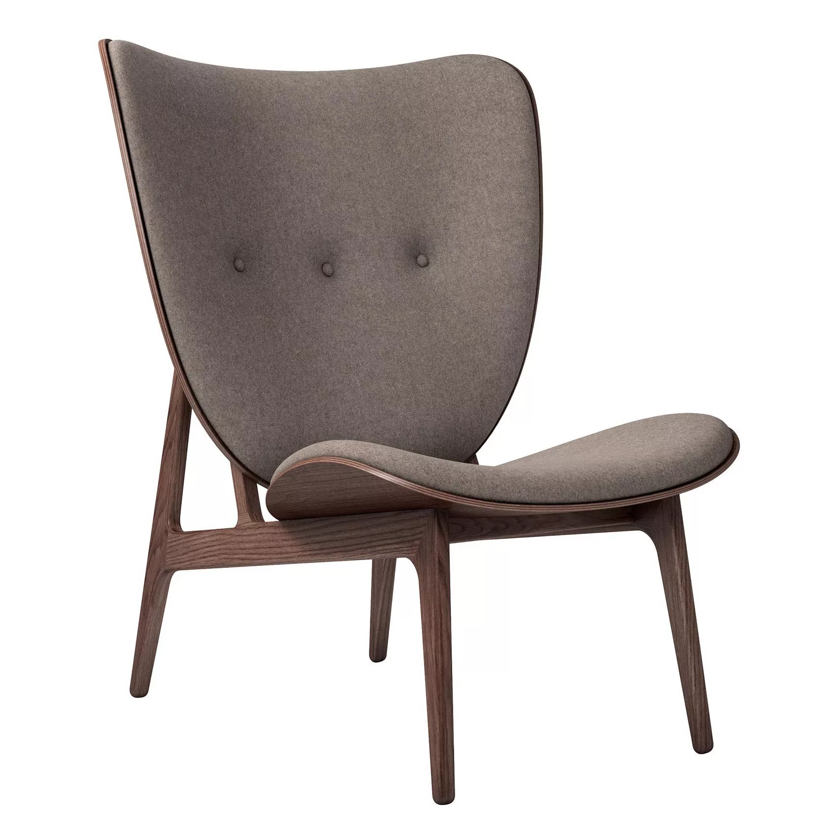 NORR 11 - Elephant Sessel Gestell dunkel gebeizte Eiche - fawn/Sitzfläche W günstig online kaufen