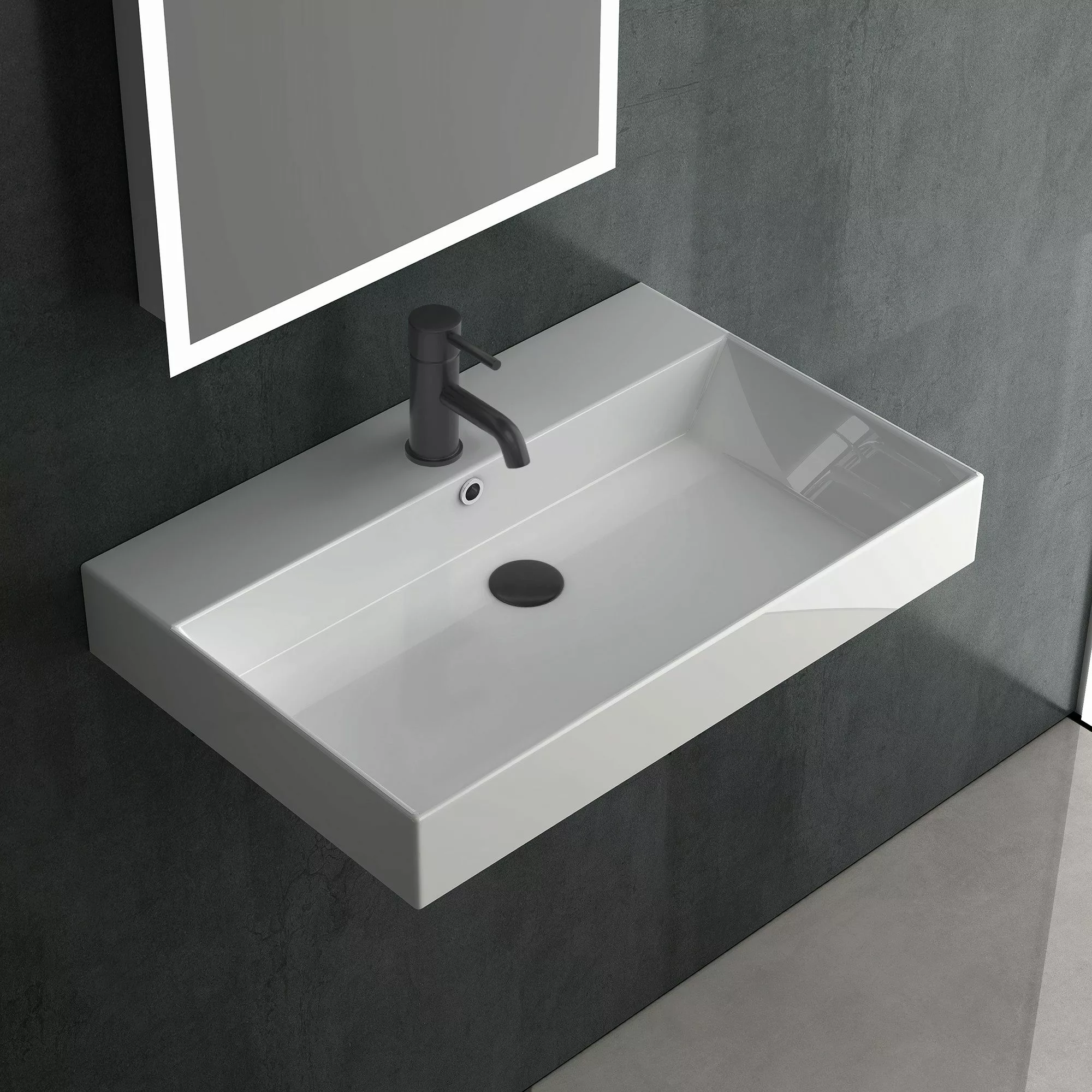 Alpenberger Waschbecken Waschtisch 70 cm Handwaschbecken günstig online kaufen