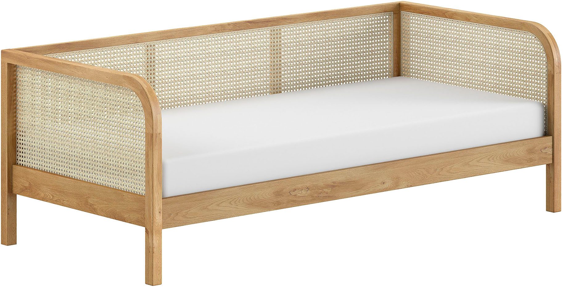 Home affaire Bett "Olive, mit Eiche massiven Bettpfosten, Bettseiten furnie günstig online kaufen
