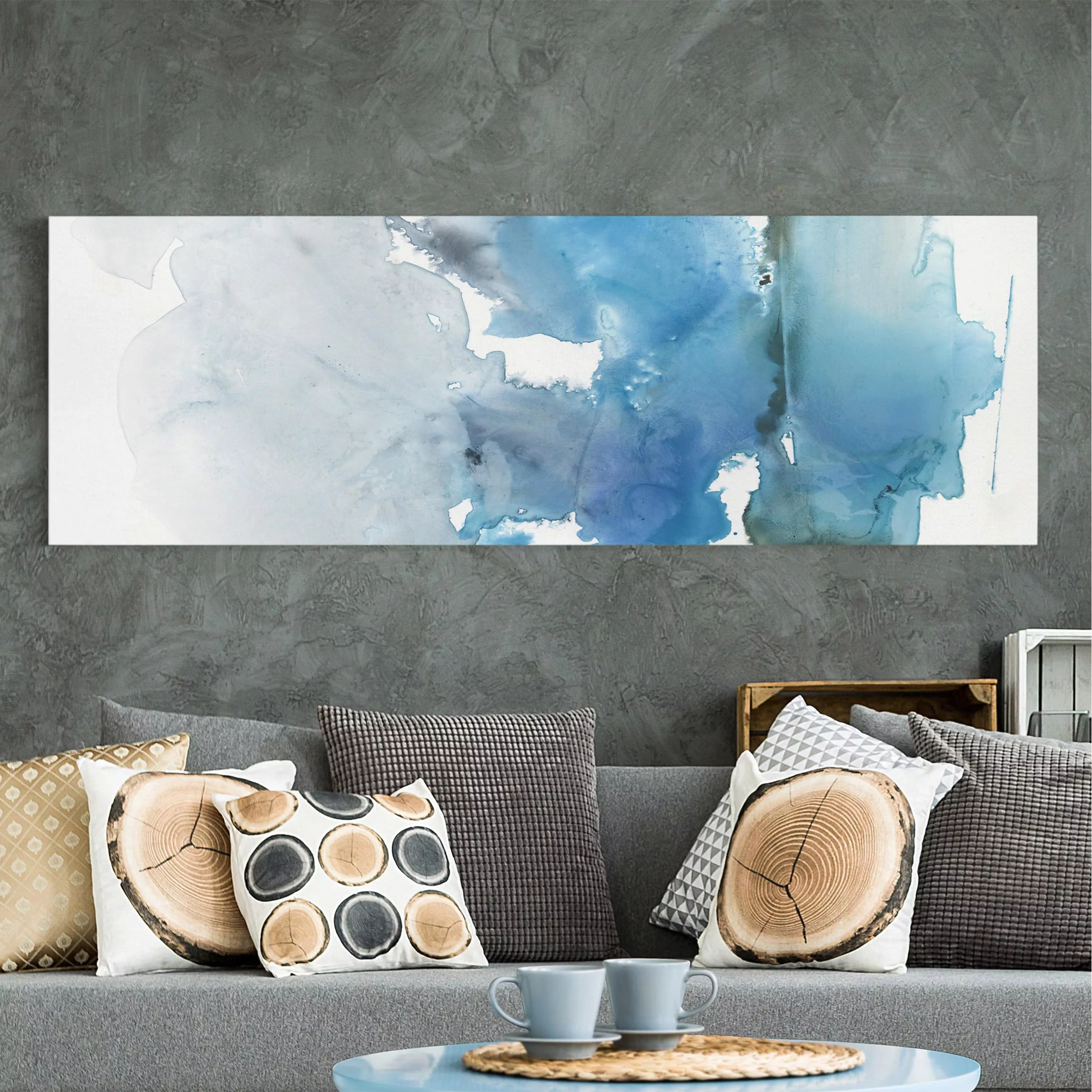 Leinwandbild Abstrakt - Panorama Gletscherschmelze II günstig online kaufen