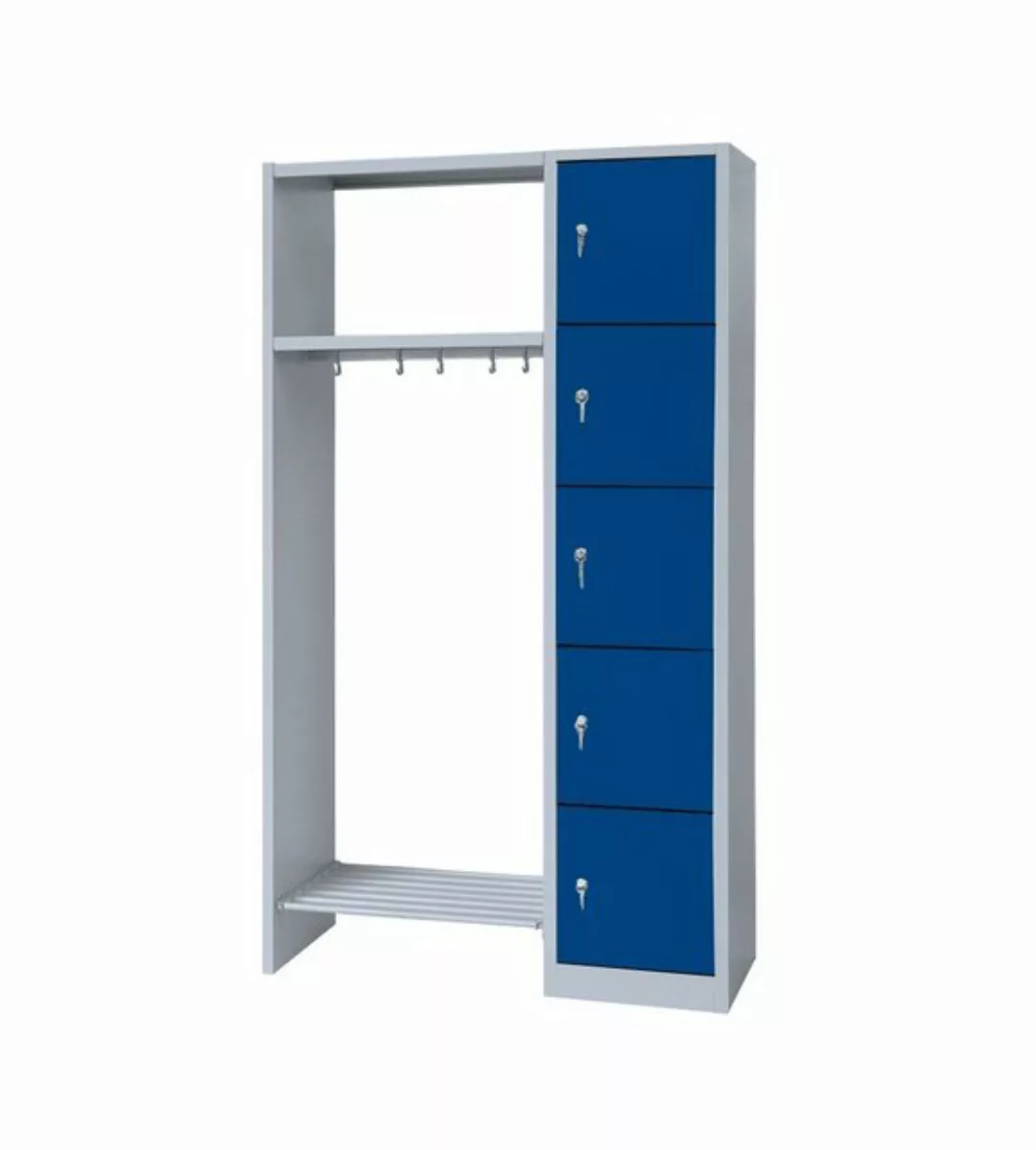 Steelboxx Fächerschrank Lüllmann® Garderobe, 1 Abteil rechts, 5 Fächer, 180 günstig online kaufen