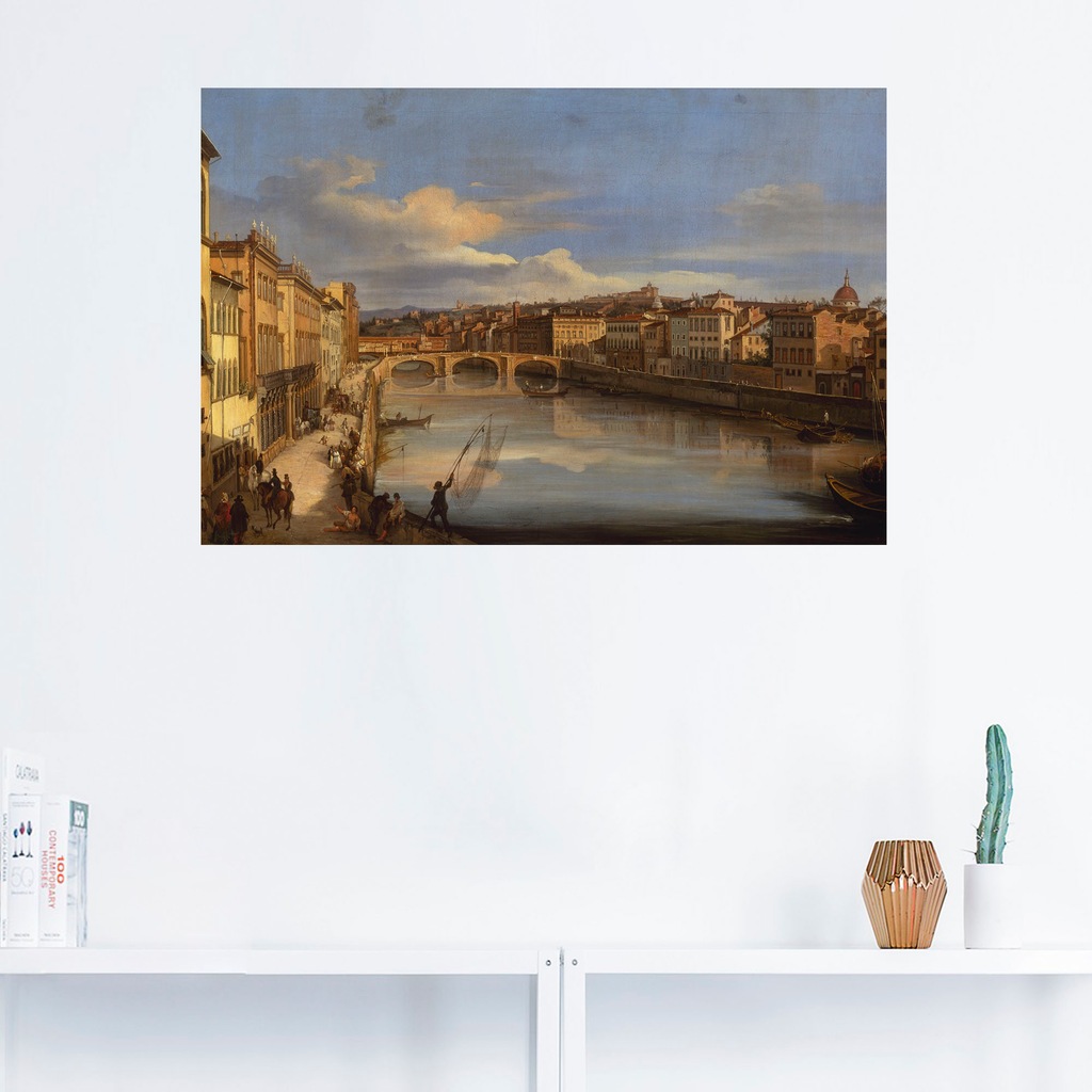 Artland Wandbild »Ein Blick auf den Arno«, Florenz, (1 St.), als Leinwandbi günstig online kaufen