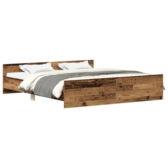 vidaXL Bett Bettgestell ohne Matratze Altholz-Optik 180x200cm Holzwerkstoff günstig online kaufen