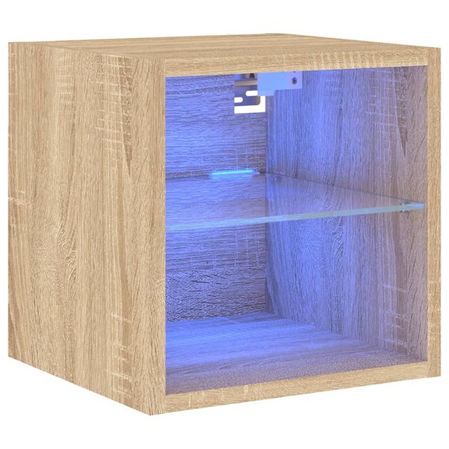 vidaXL Hängeschrank Hängeschrank Wandschrank mit LED Leuchten Sonoma-Eiche günstig online kaufen