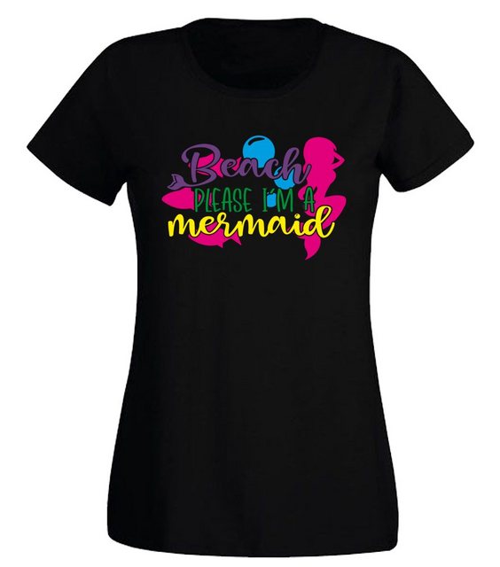 G-graphics T-Shirt Damen T-Shirt - Beach please, I´m a mermaid Slim-fit-Shi günstig online kaufen