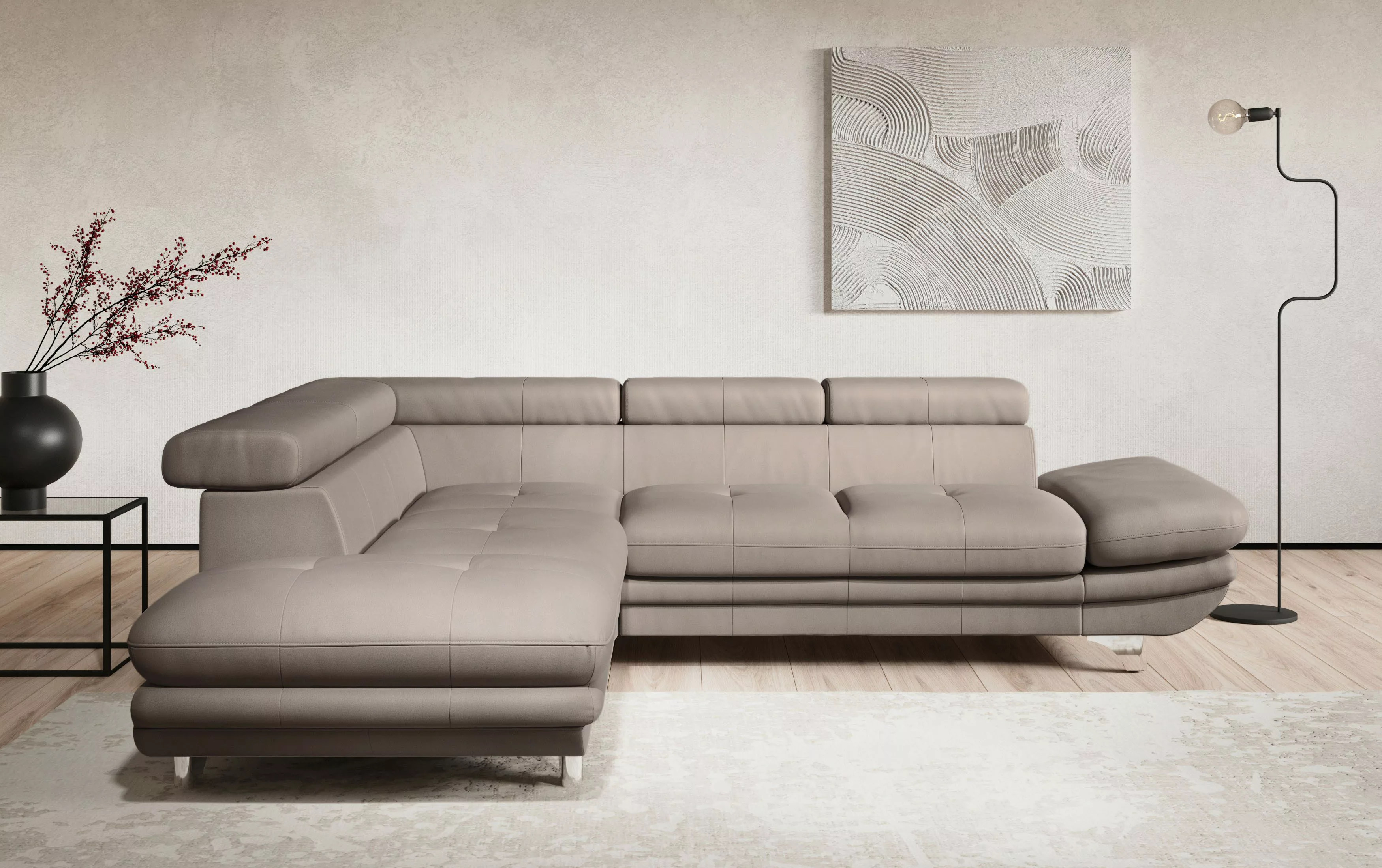 COTTA Ecksofa "Enterprise L-Form", mit Arm- & Kopfteilverstellung, wahlweis günstig online kaufen
