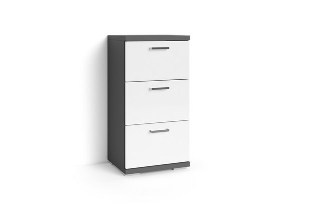 freiraum Seitenschrank NEBRASKA (B 35,5, H 74, T 31,5 cm) in Anthrazit/Weiß günstig online kaufen