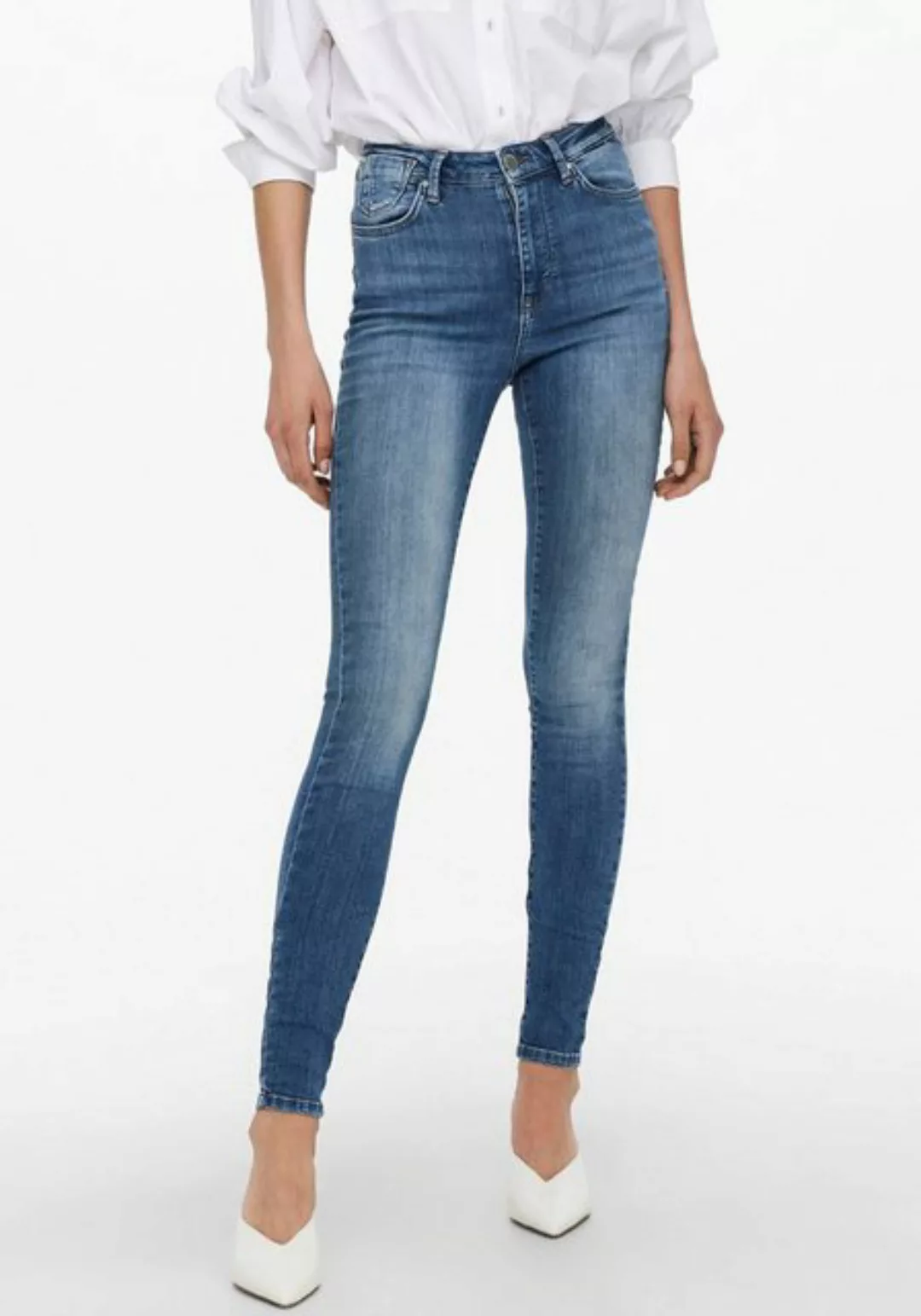 Only Damen Jeans ONLFOREVER REA958 - Skinny Fit - Blau - Medium Blue Denim günstig online kaufen