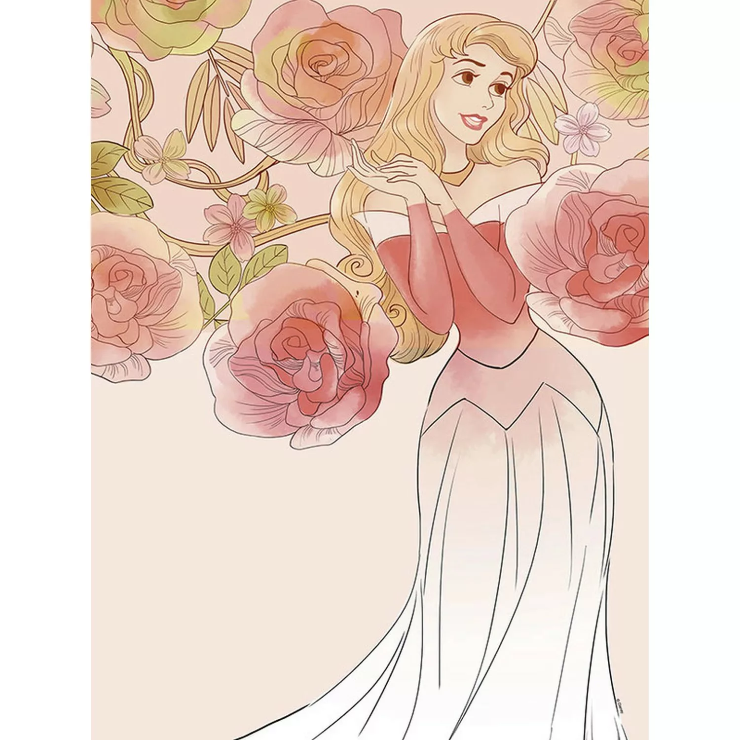 Disney Poster Dornröschen Rosa 30 x 40 cm 610131 günstig online kaufen