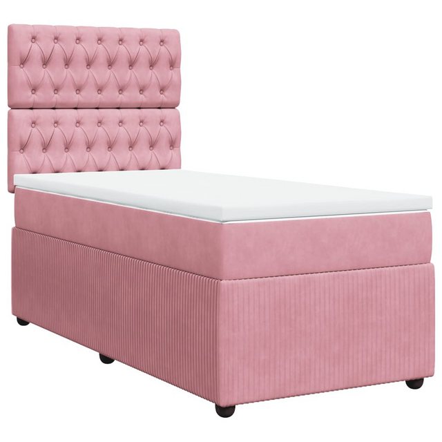 vidaXL Bett Boxspringbett mit Matratze Rosa 80x200 cm Samt günstig online kaufen