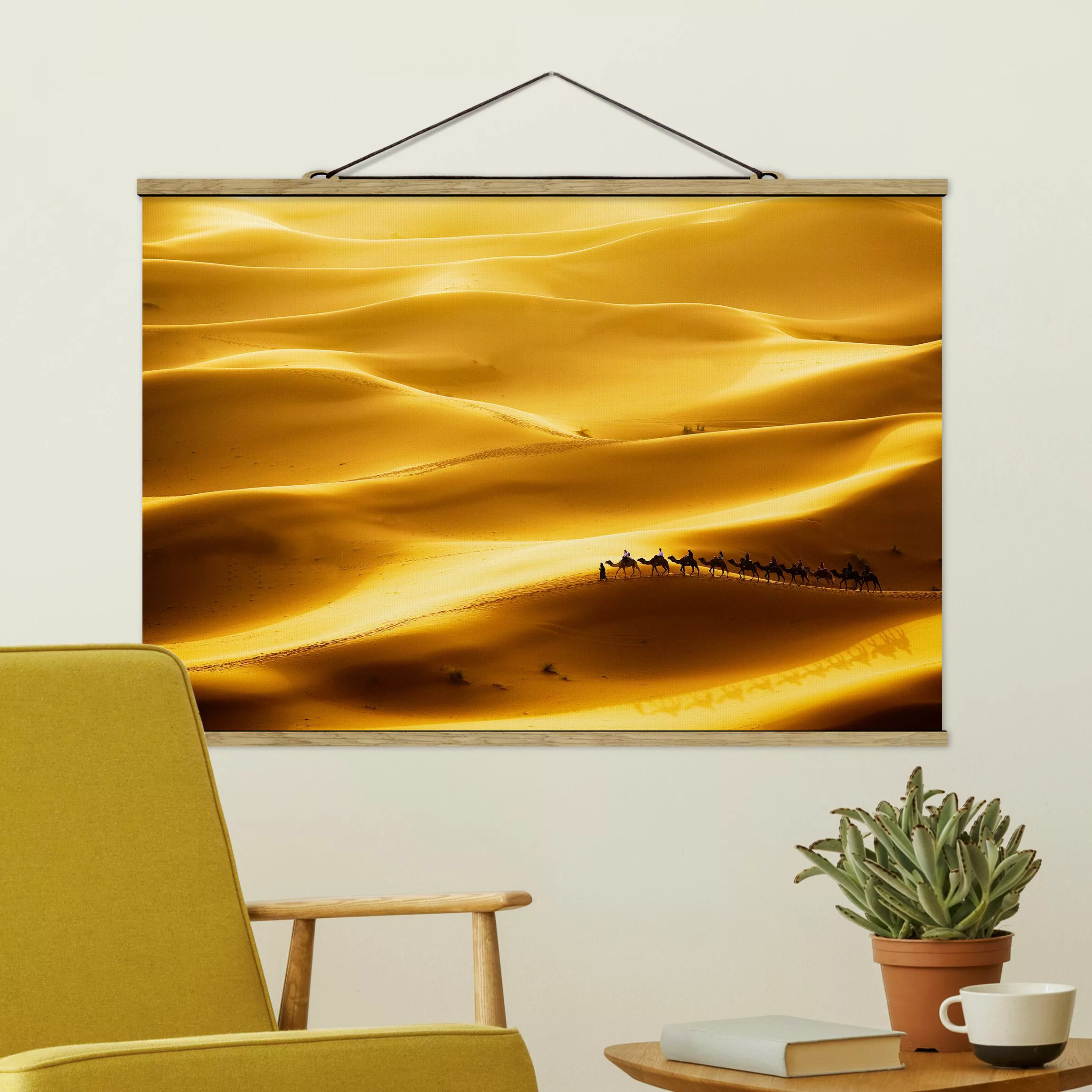 Stoffbild Landschaft mit Posterleisten - Querformat Golden Dunes günstig online kaufen