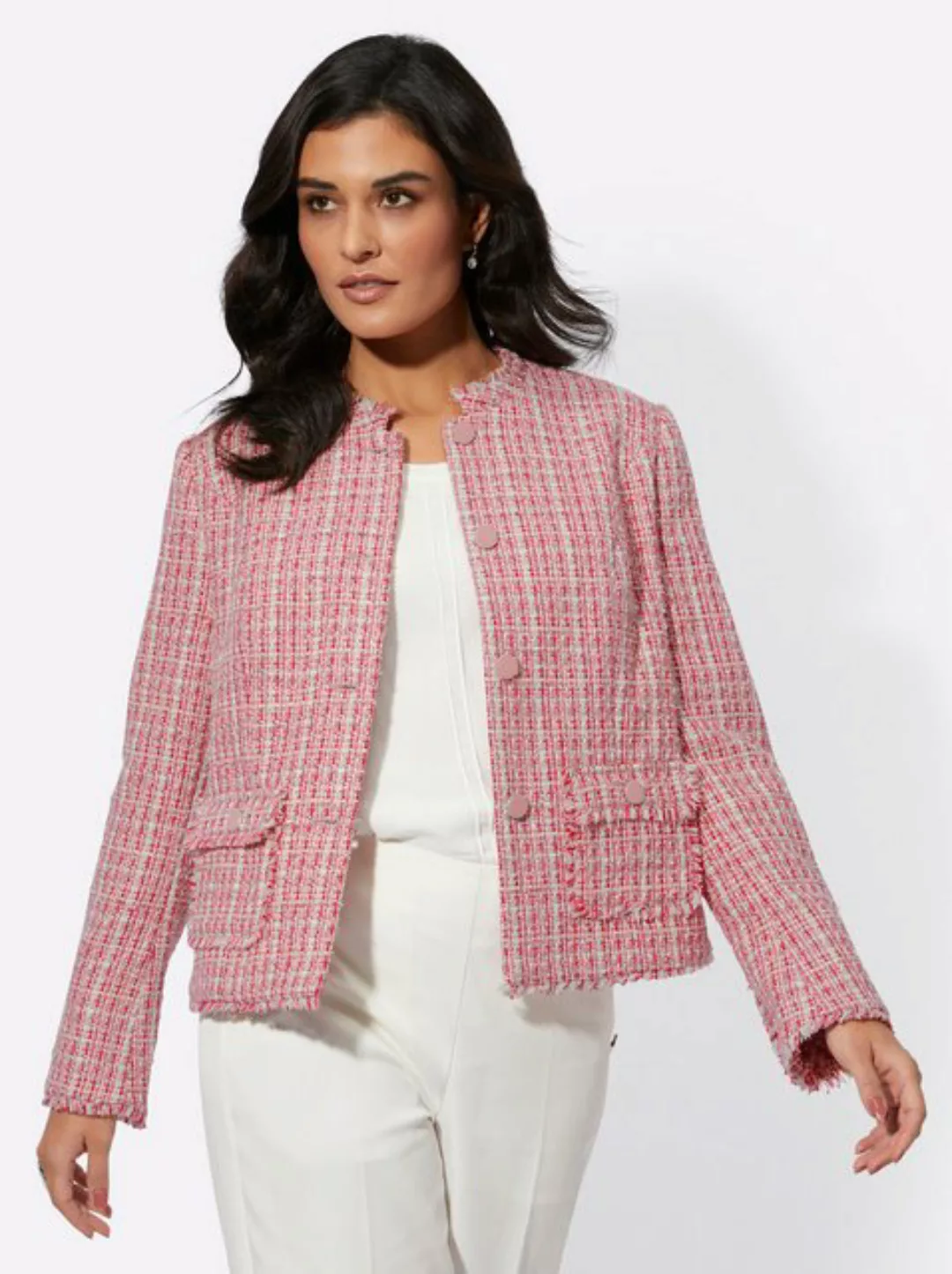 creation L Blusenblazer Bouclé-Blazer günstig online kaufen