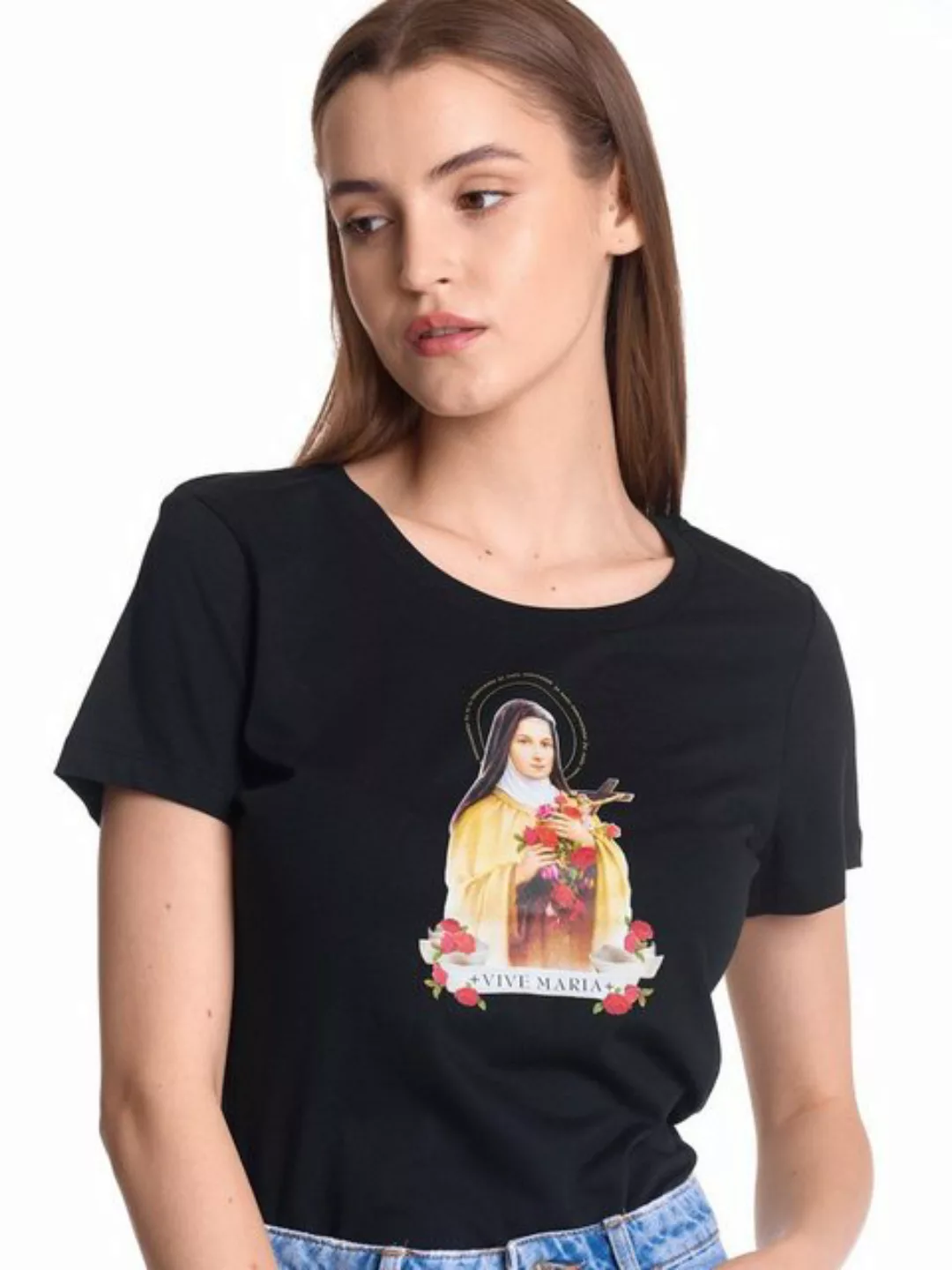 Vive Maria Holy Therese Damen T-Shirt schwarz günstig online kaufen