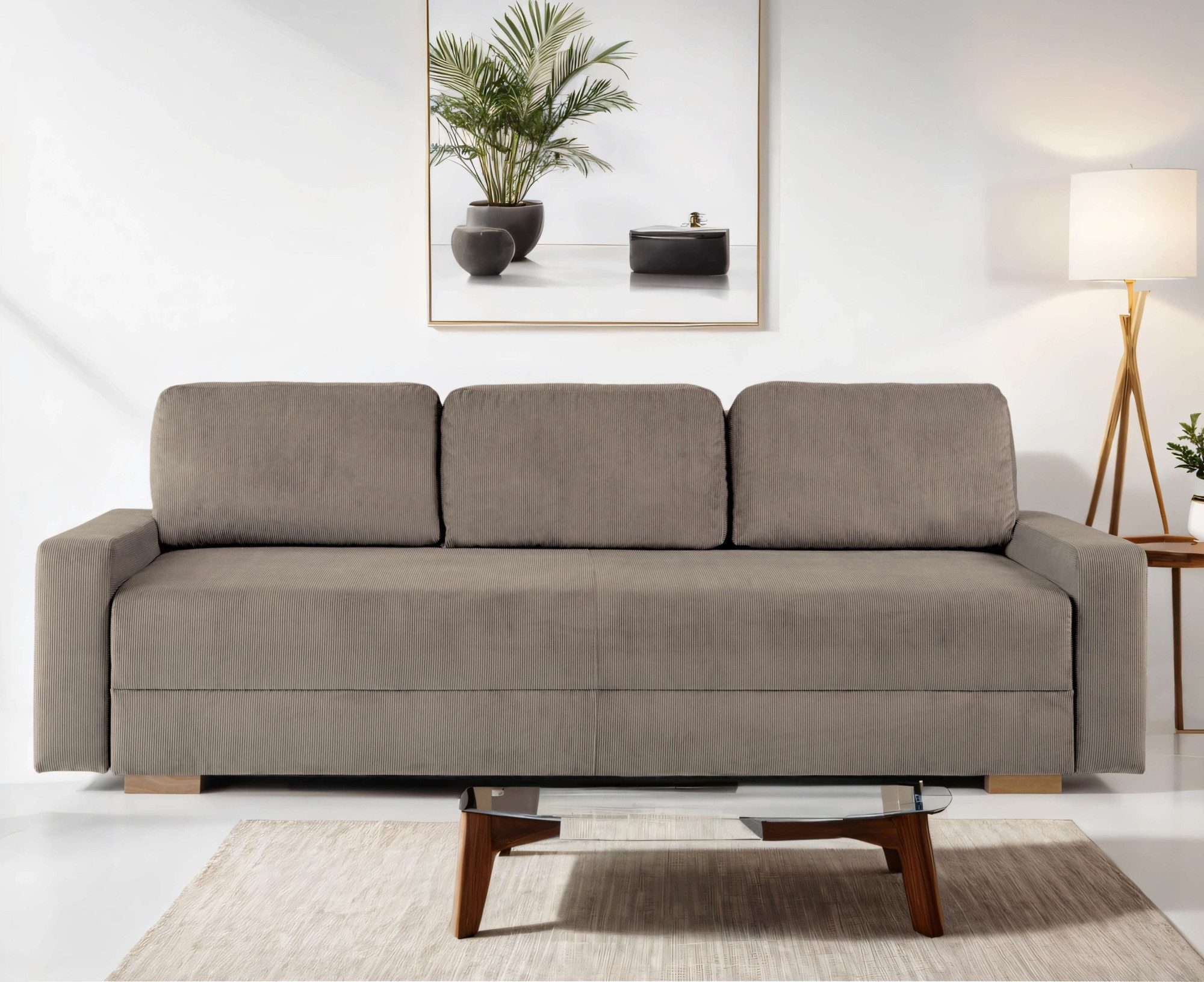 INOSIGN 3-Sitzer "SHERIDIAN Schlafsofa mit Bettkasten, in Feincord & Velvet günstig online kaufen