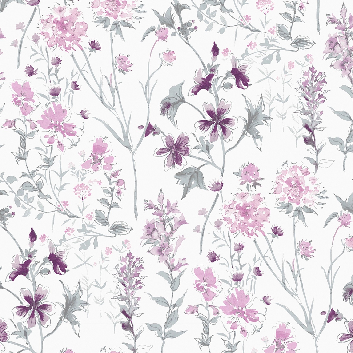 Laura Ashley Vliestapete Wild Meadow Pale Iris 10,05 x 0,52 m günstig online kaufen