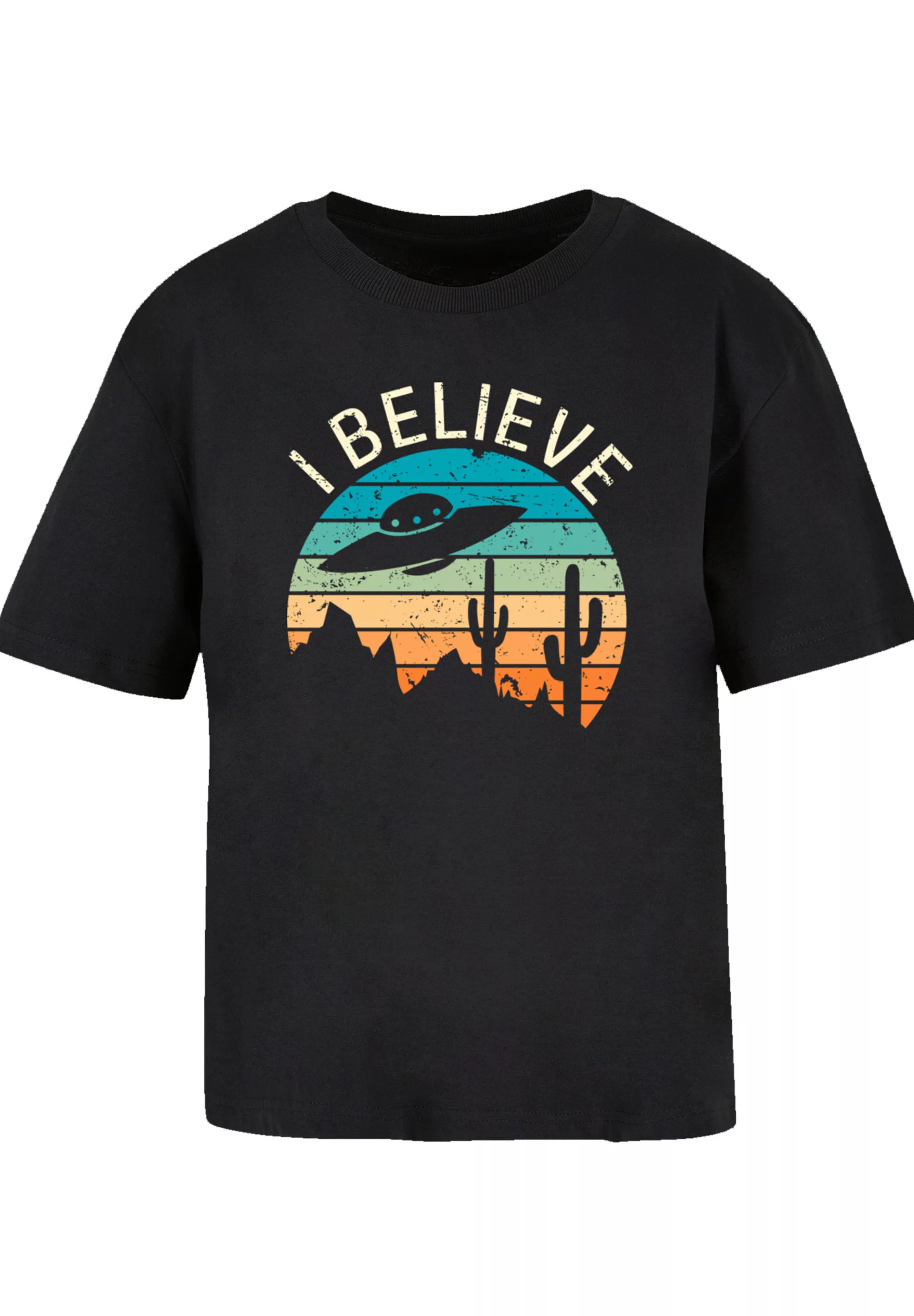 F4NT4STIC T-Shirt "I Believe UFO Alien Sonnenuntergang", Premium Qualität günstig online kaufen