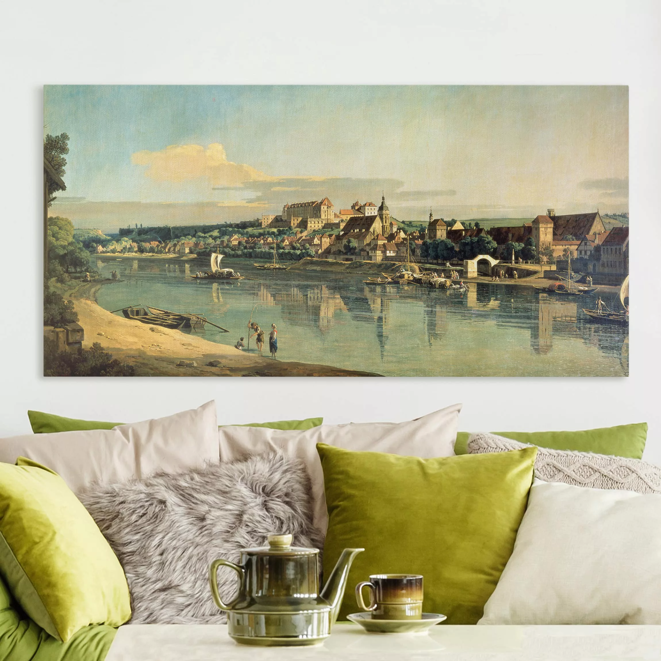 Leinwandbild - Querformat Bernardo Bellotto - Blick auf Pirna günstig online kaufen