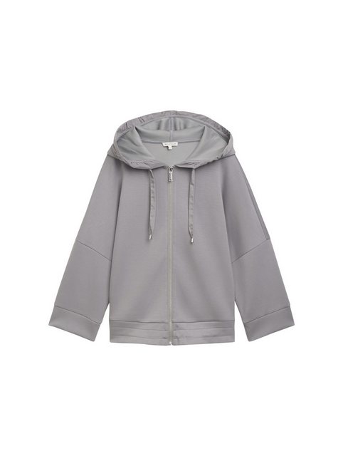 TOM TAILOR Fleecejacke Sweatshirt jacket with hood günstig online kaufen