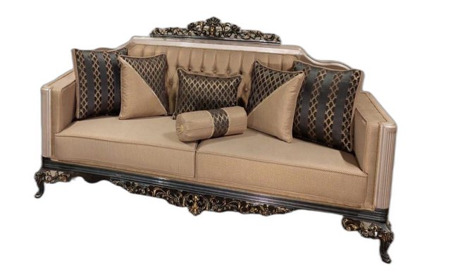 Xlmoebel 3-Sitzer Dreisitzer Sofa 3 Sitzer Barock Rokoko Sofa Stoff Couch M günstig online kaufen