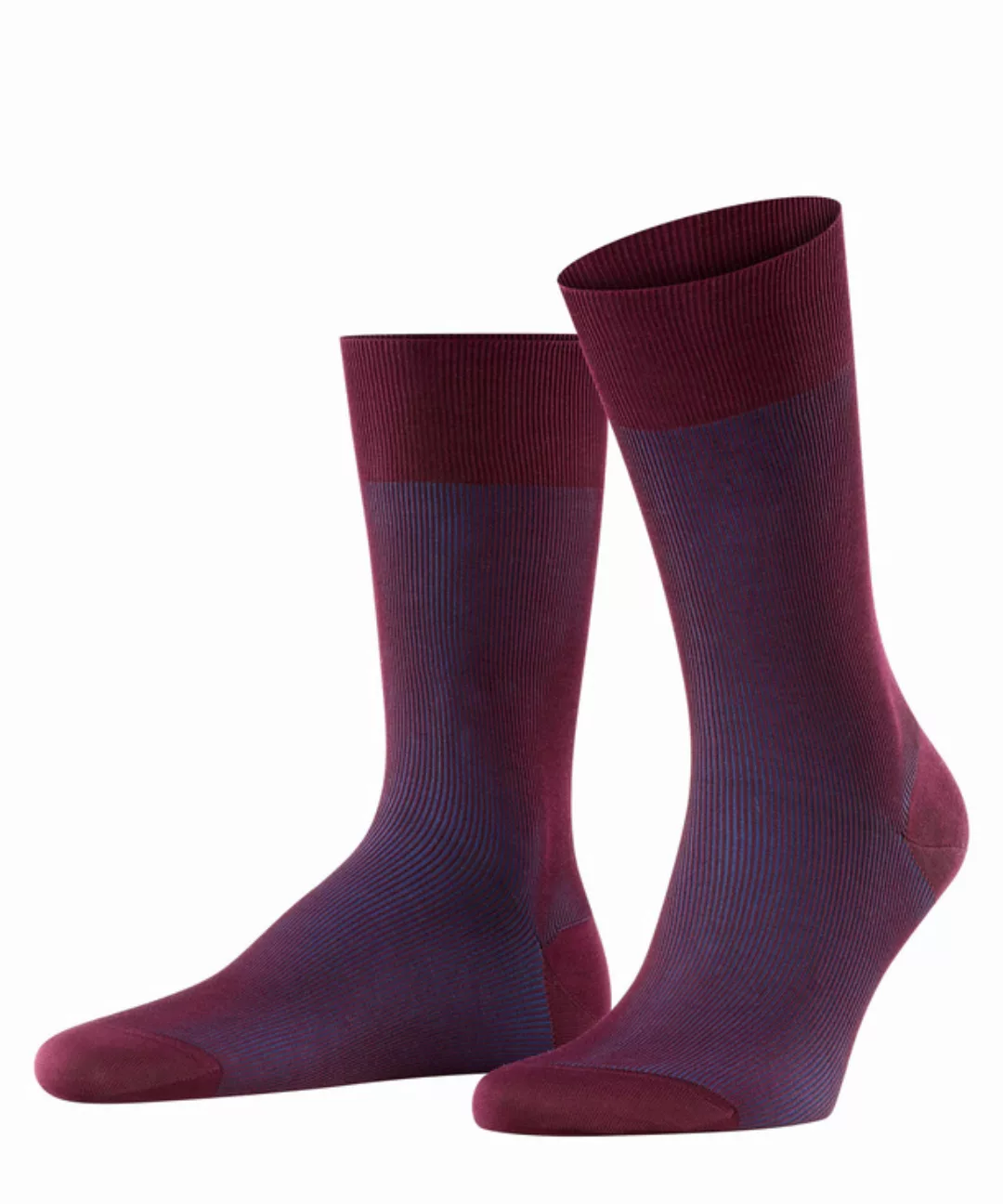FALKE Fine Shadow Herren Socken, 43-44, Rot, Rippe, Baumwolle, 13141-859505 günstig online kaufen