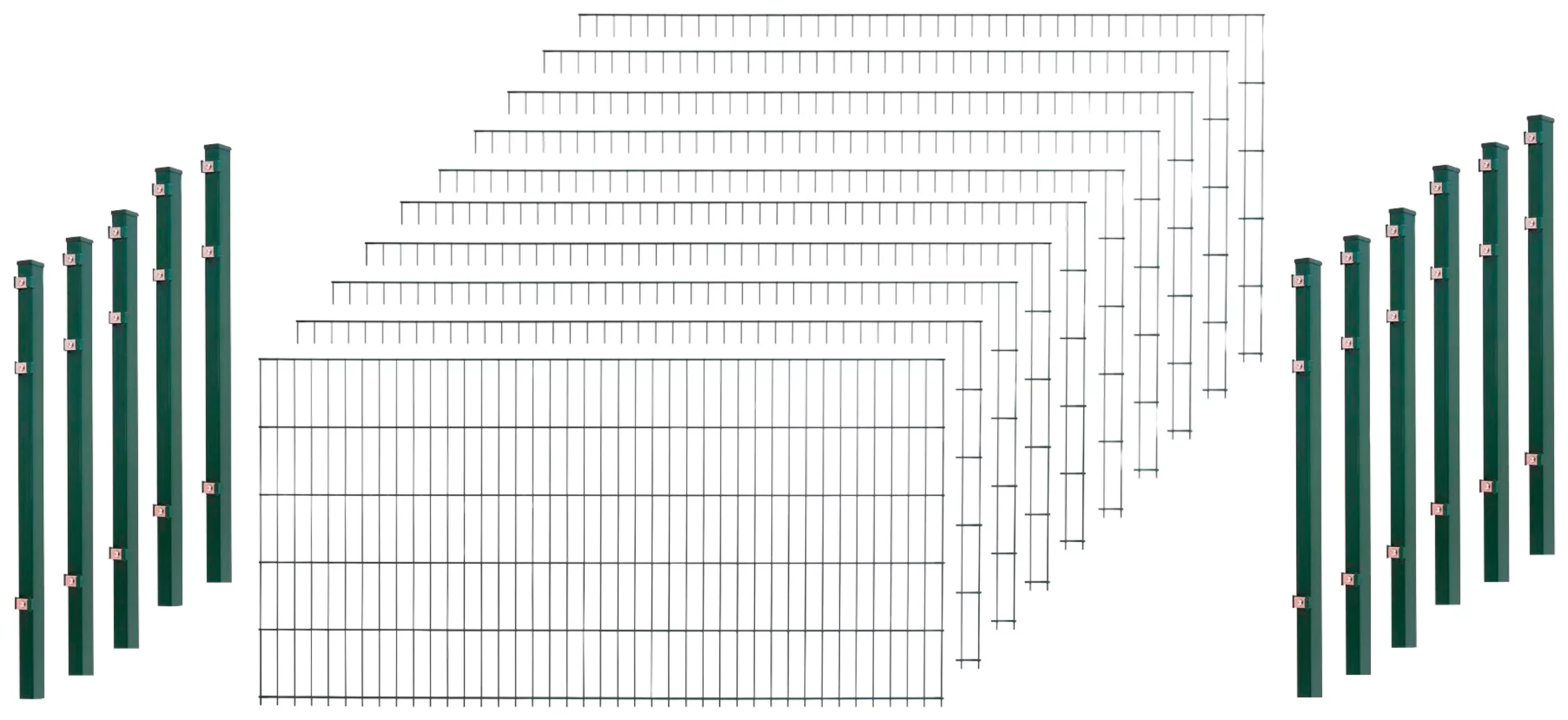 Peddy Shield Einstabmattenzaun, 125 cm hoch, 10 Matten für 20 m Zaun, mit 1 günstig online kaufen