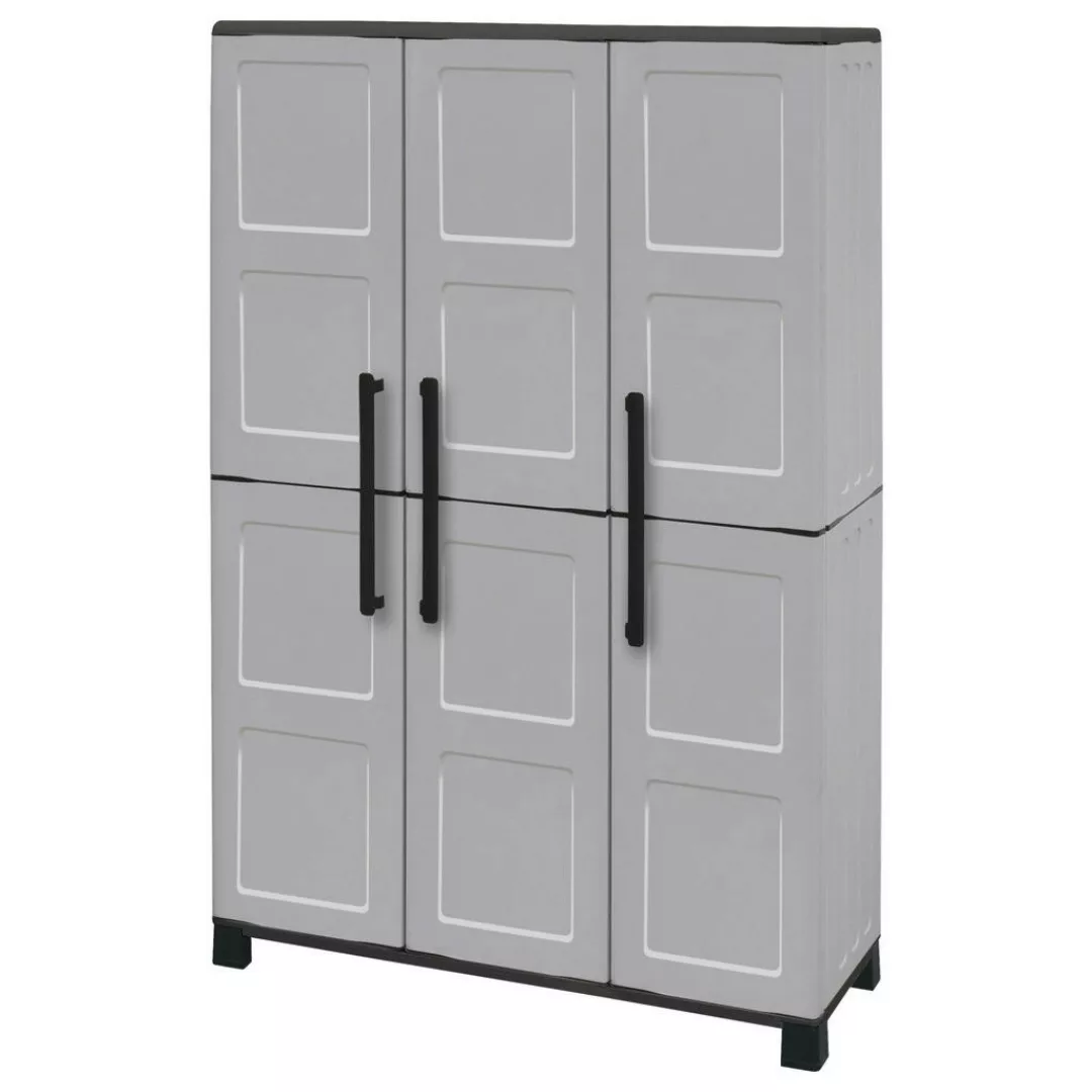 Linea Idea Kunststoffschrank Idea grau Kunststoff B/H/T: ca. 102x169x37 cm günstig online kaufen